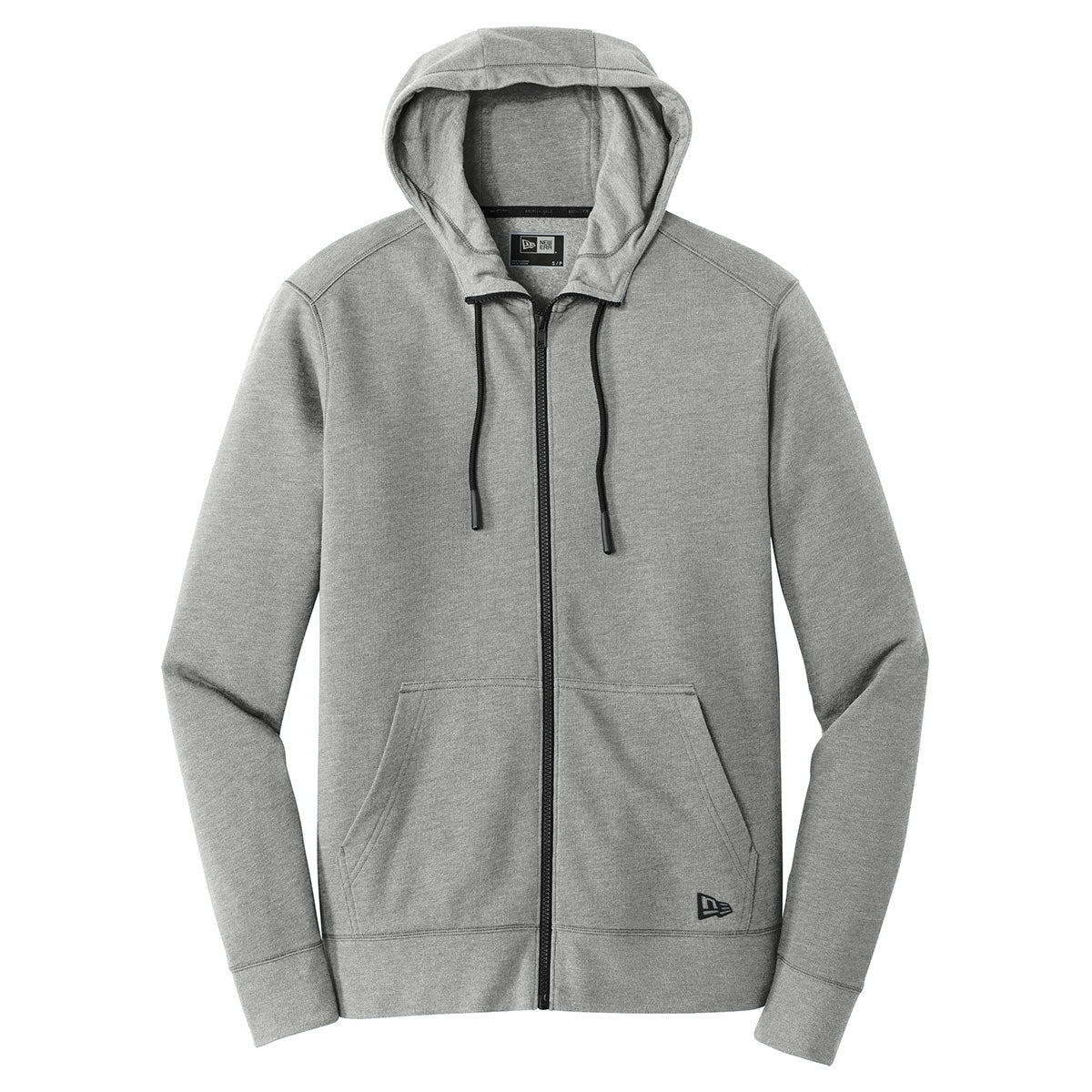 New Era Men's Shadow Grey Heather Tri - Blend Fleece Full Zip Hoodie: The Ultimate Team Apparel