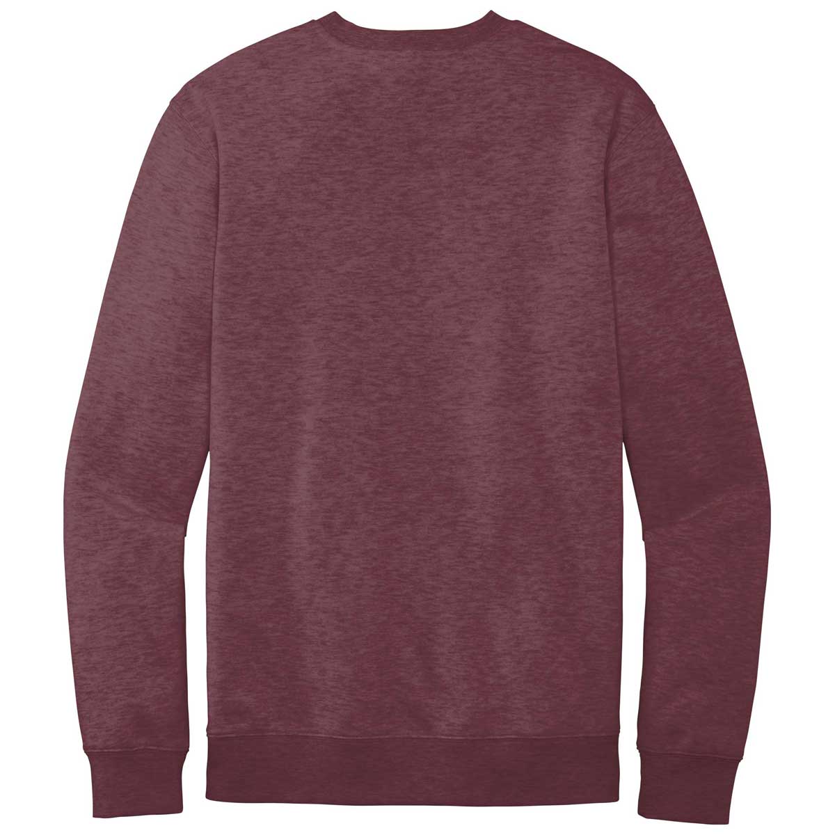 District Men's Stunning Heathered Cardinal V.I.T. Fleece Crew - A Must - Have!