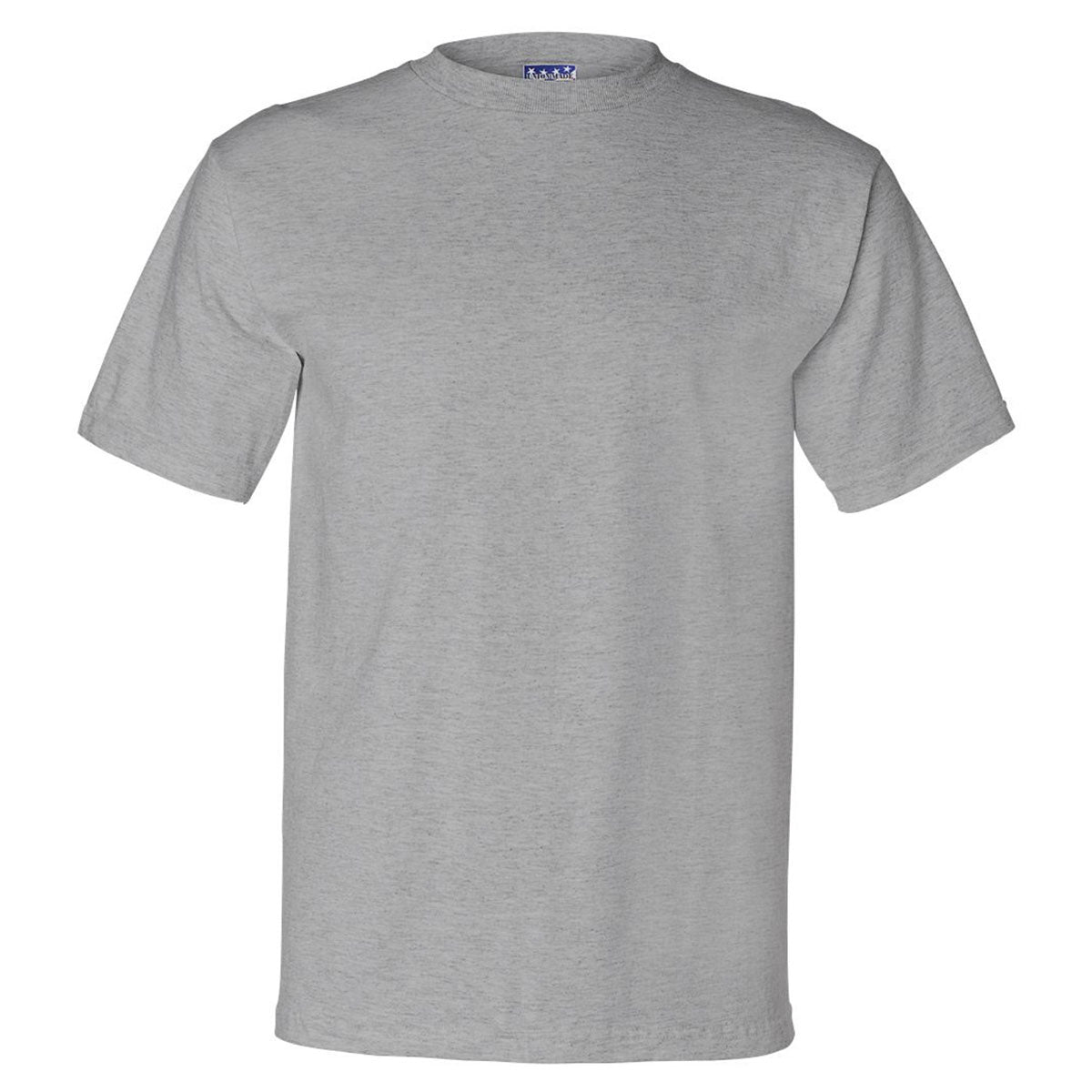 Bayside Men's Dark Ash Union-Made Short Sleeve T-Shirt: The Ideal Customizable Tee