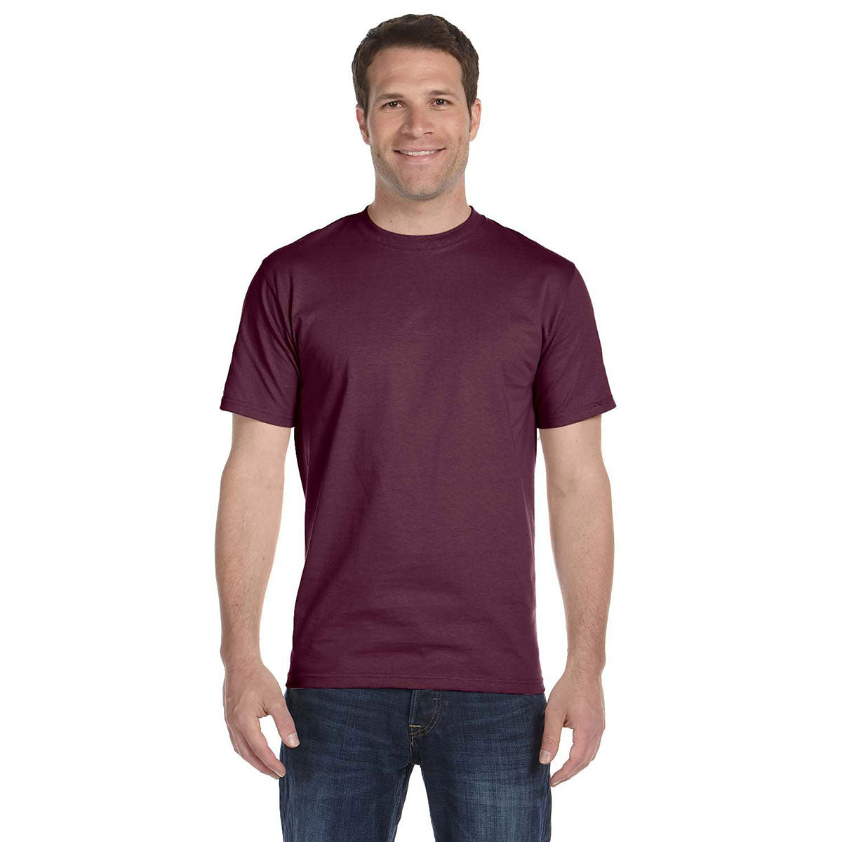 Hanes Men's Stunning Maroon 5.2 oz. ComfortSoft Cotton T-Shirt