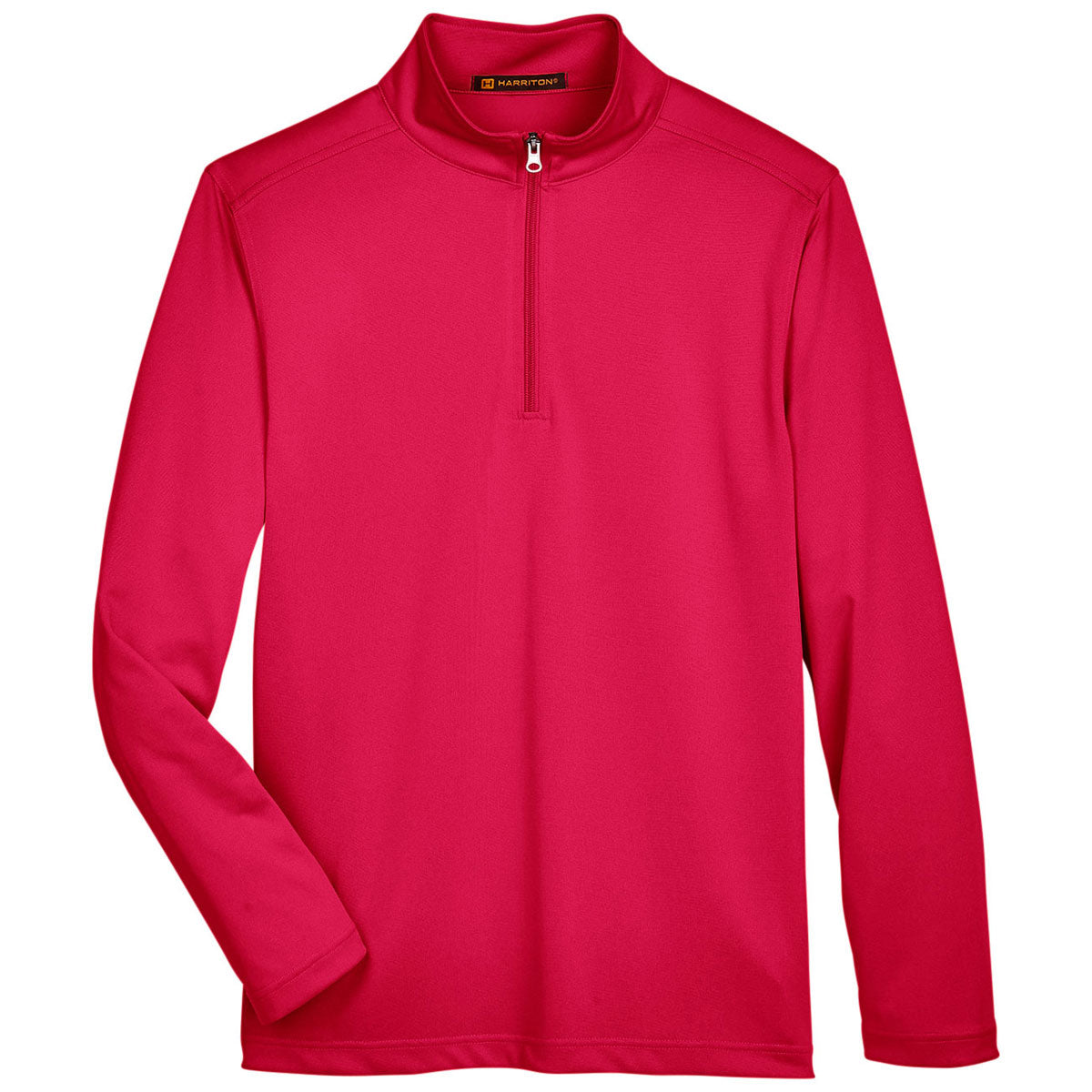Harriton Men's Red Advantage: The Ultimate Snag-Protected Quarter-Zip