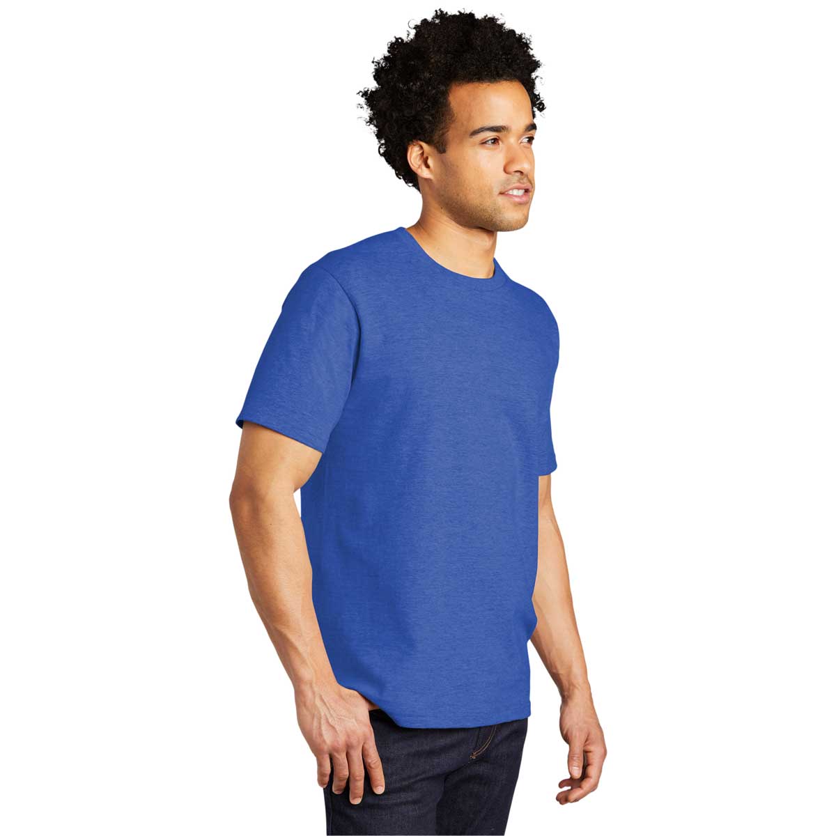 Port & Company True Royal Heather Bouncer Tee - The Ultimate Print-Ready Essential