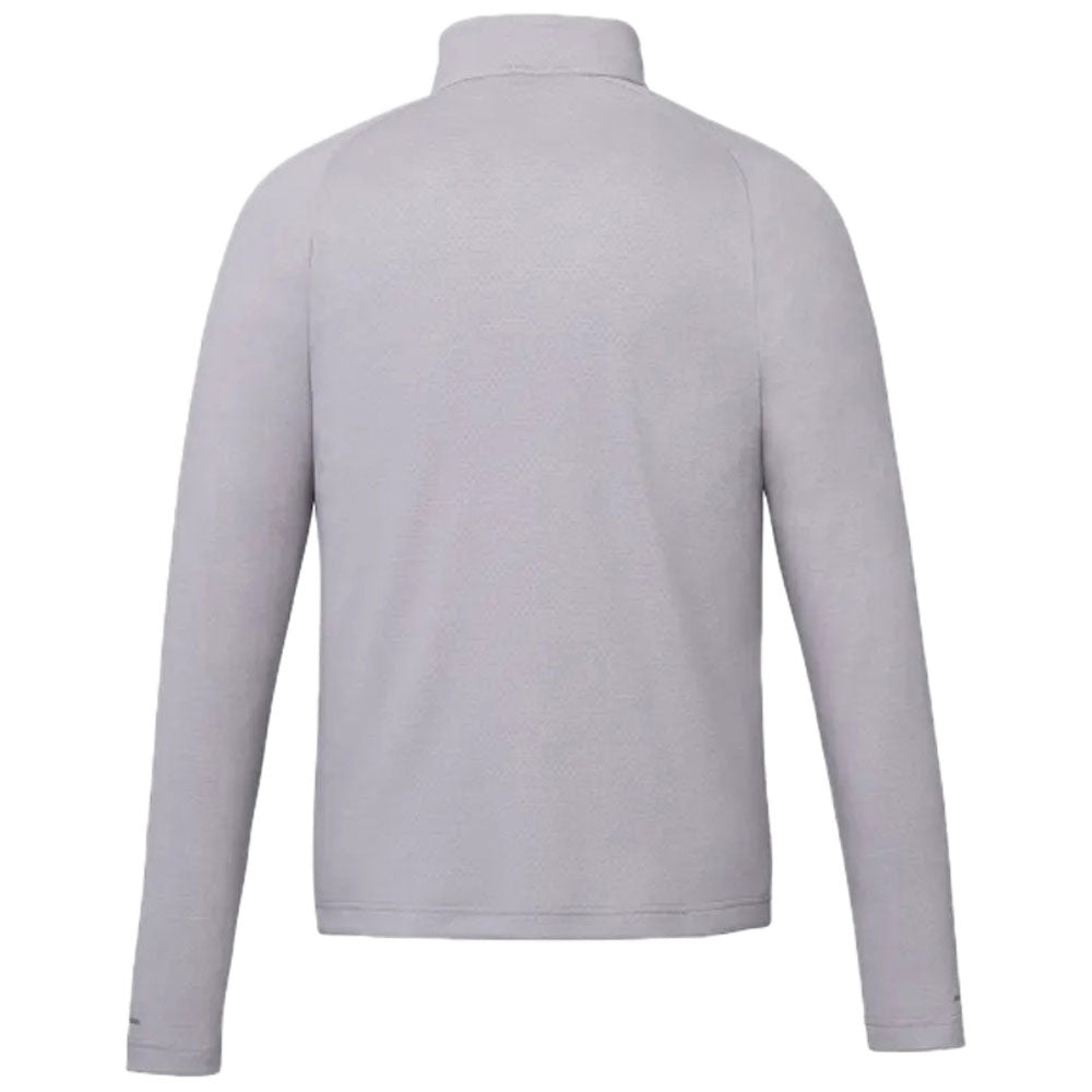 Elevate Men's Silver Heather Asgard Eco-Friendly Knit Quarter Zip - Stylish and Sustainable