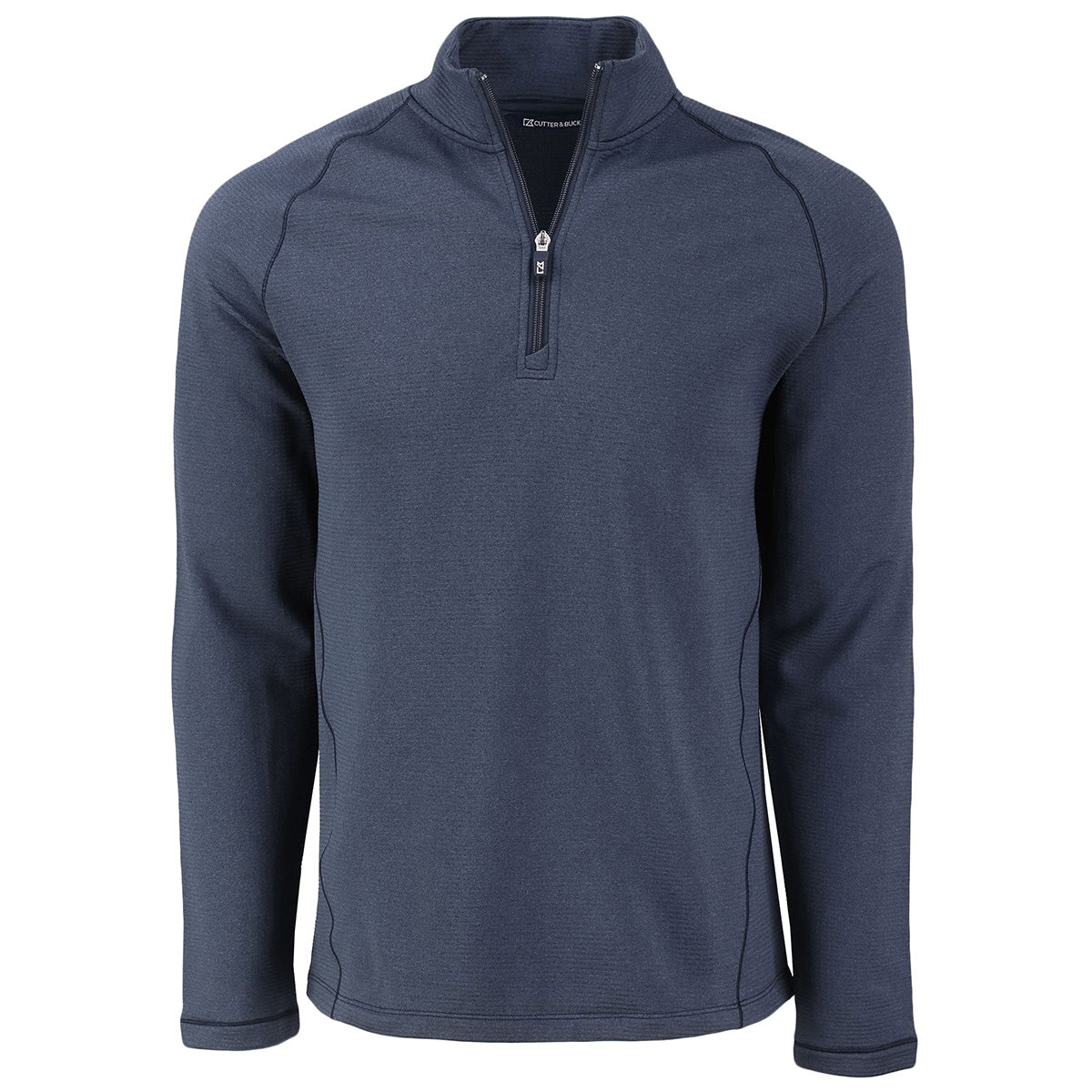 Cutter & Buck Men's Navy Blue Heather Peshastin Eco Fleece: A Sustainable Half - Zip Pullover