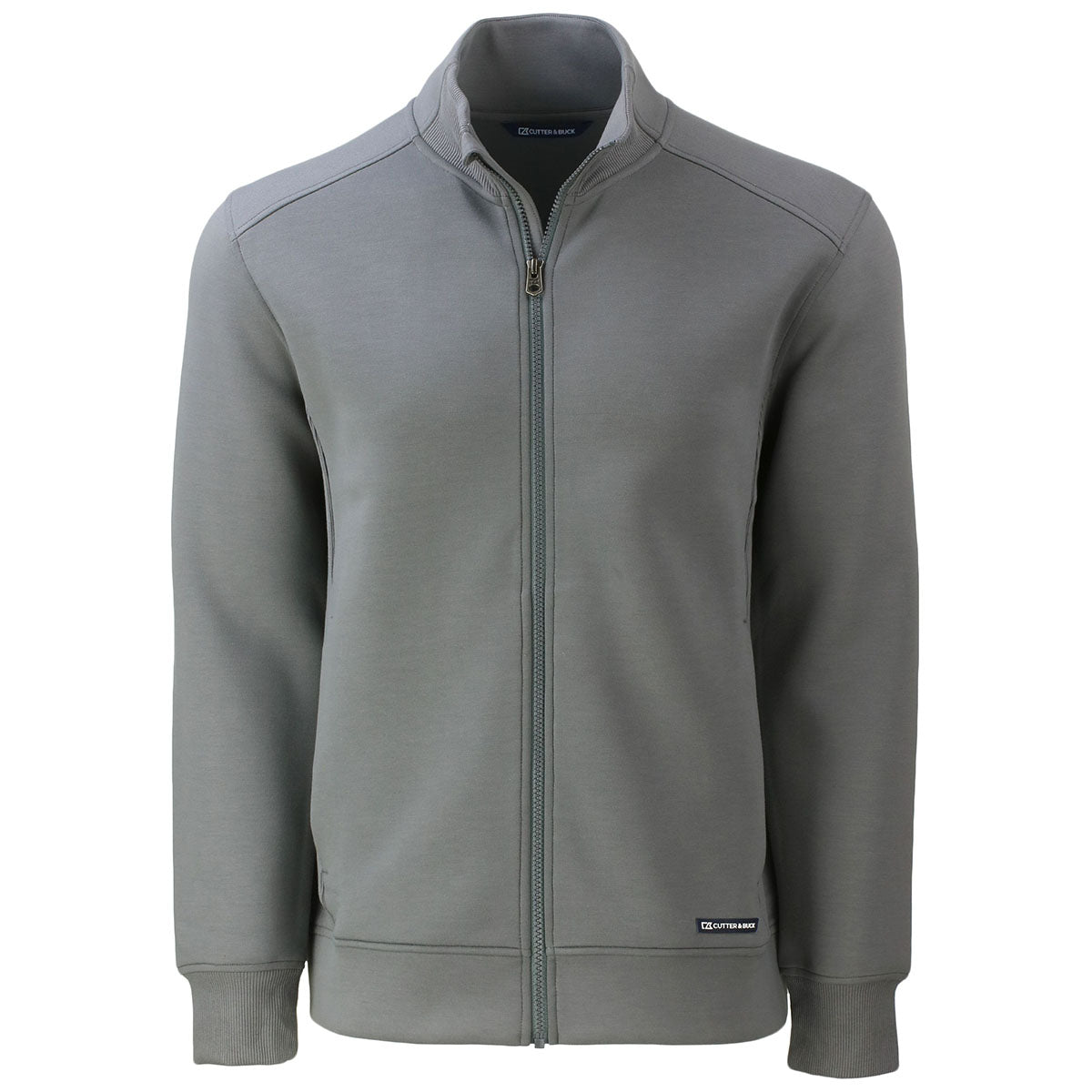 Cutter & Buck Men's Elemental Grey Roam Eco Recycled Full Zip Jacket - A Sustainable Style Statement