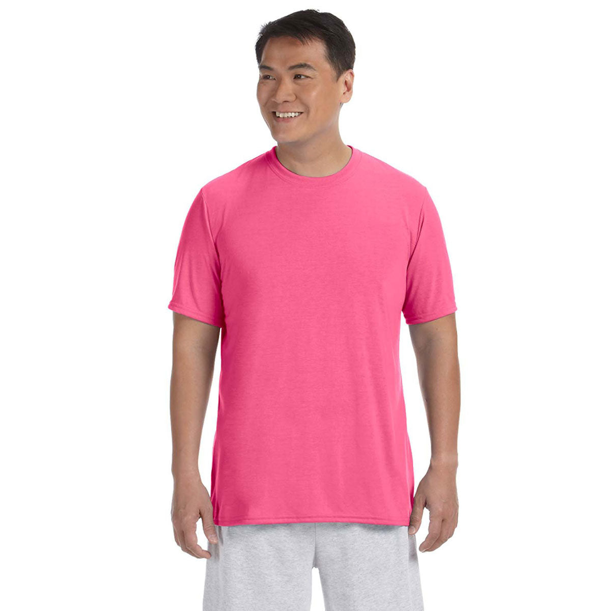 Gildan Men's Stunning Safety Pink Performance T-Shirt