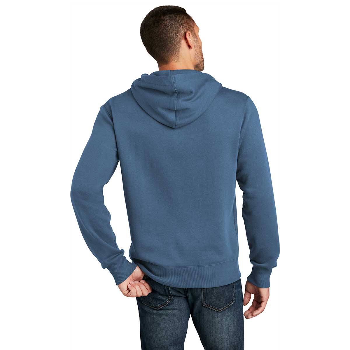 District Men's Maritime Blue Ideal-Weight Fleece Hoodie