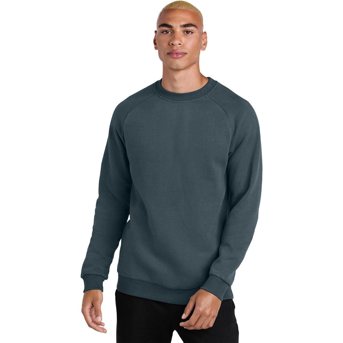 District Men's Stunning Deep Steel Blue Cloud Fleece Crew