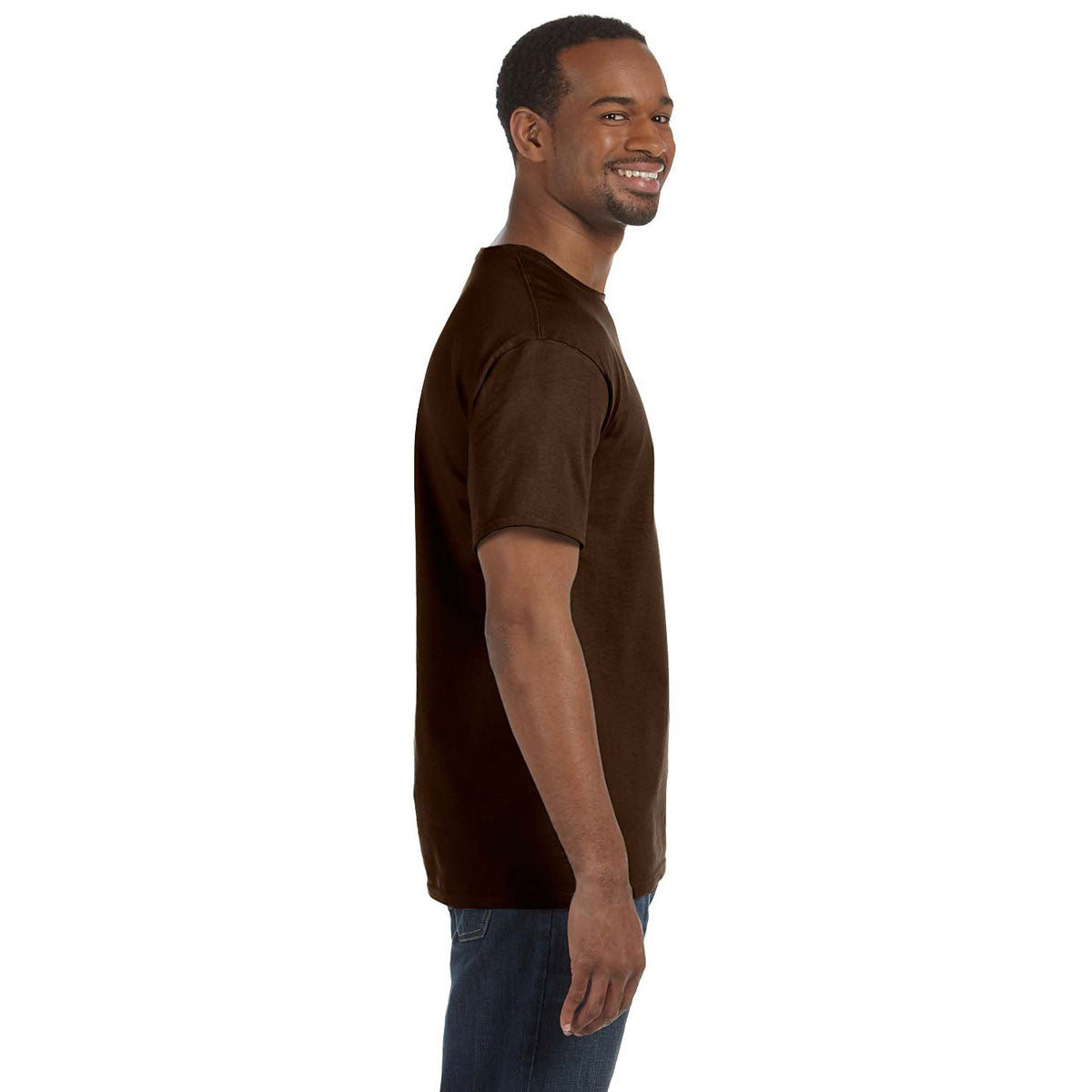 Jerzees Men's Chocolate 5.6 Oz Dri-Power Active T-Shirt: Elevate Your Gym Experience!