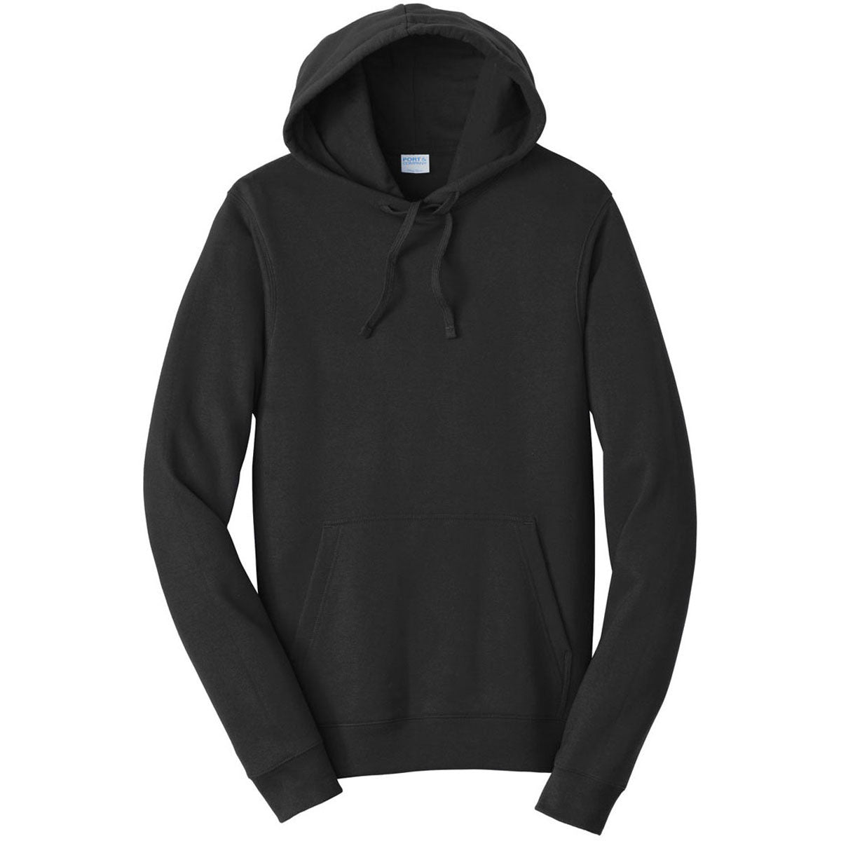 Port & Company Men's Jet Black Must-Have Fleece Pullover Hooded Sweatshirt