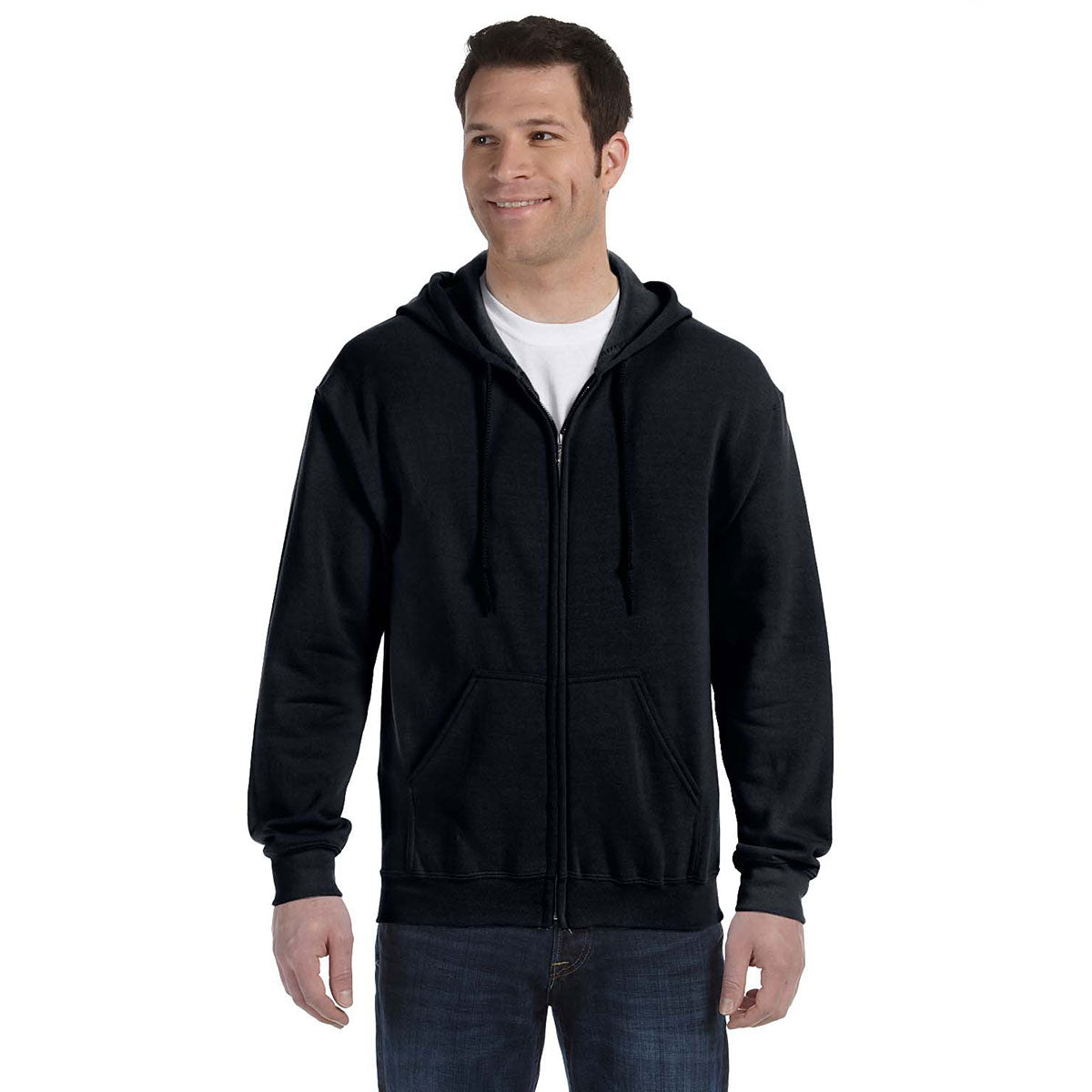 Gildan Unisex Black Heavy Blend 50/50 Full Zip Hoodie - The Ultimate Corporate Giveaway