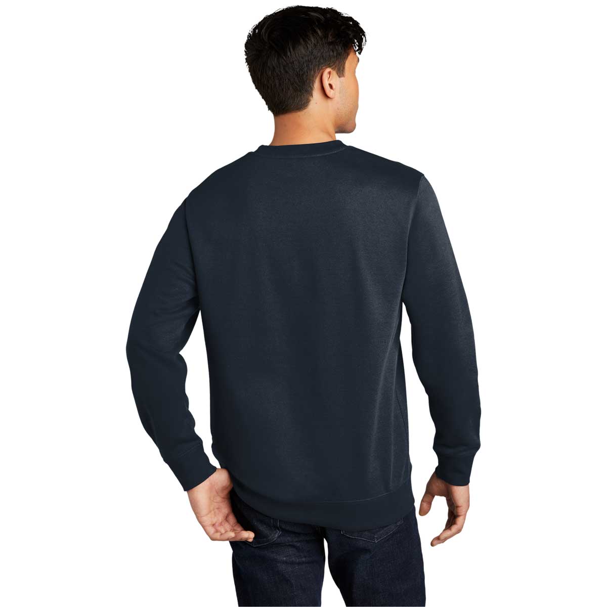 District Men's Stylish Navy V.I.T. Fleece Crew