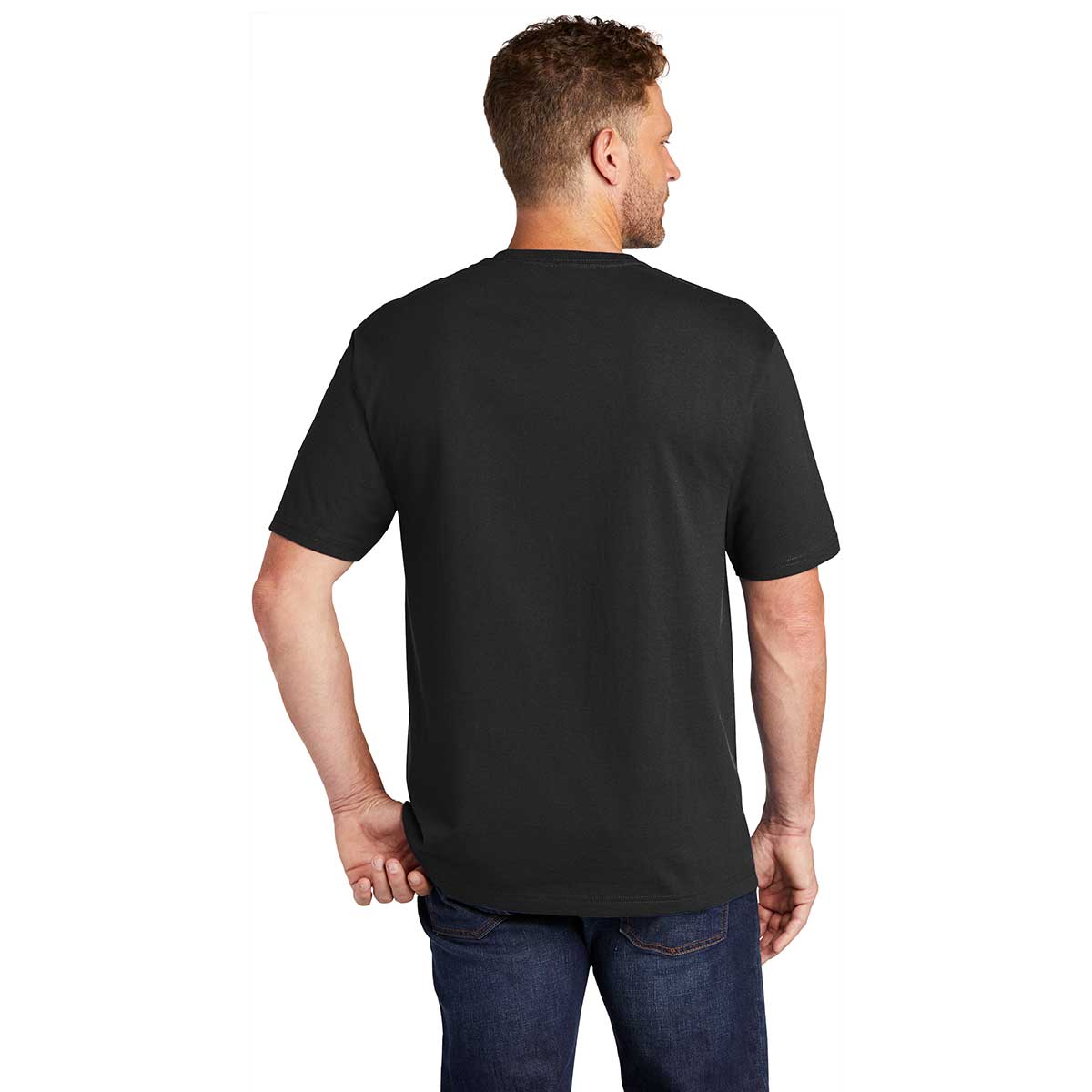 CornerStone Men's Stylish Black Workwear Short Sleeve Pocket Tee