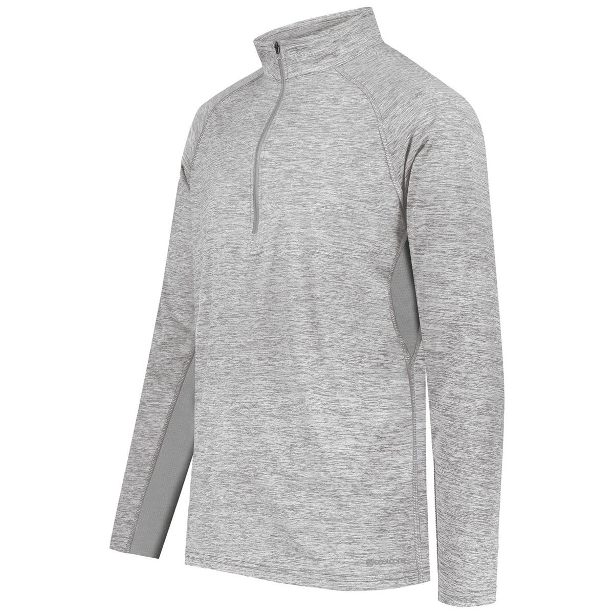 Holloway Men's Electrifying Heather Grey Coolcore 1/2 Zip Athletic Pullover