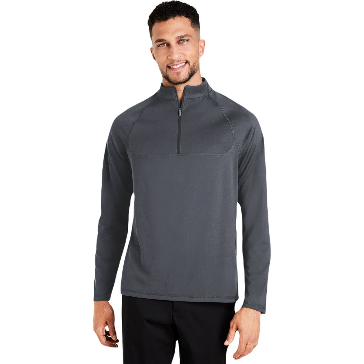 North End Men's Carbon Revive Coolcore Stylish Quarter Zip