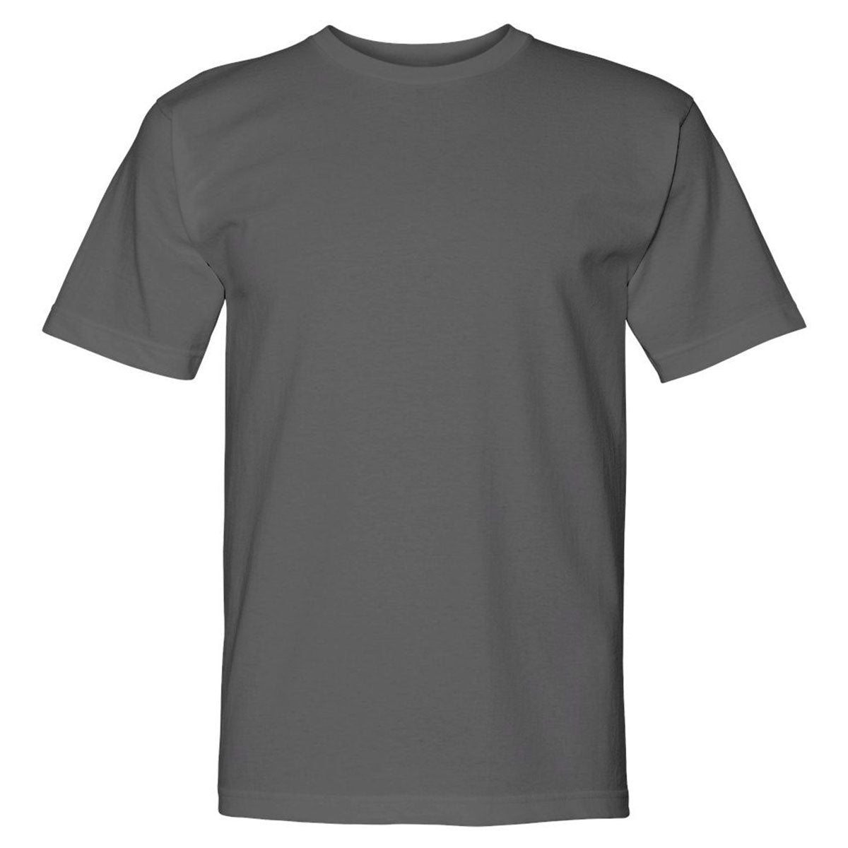 Bayside Men's Charcoal USA-Made 100% Cotton Short Sleeve T-Shirt - Ideal for Company Branding