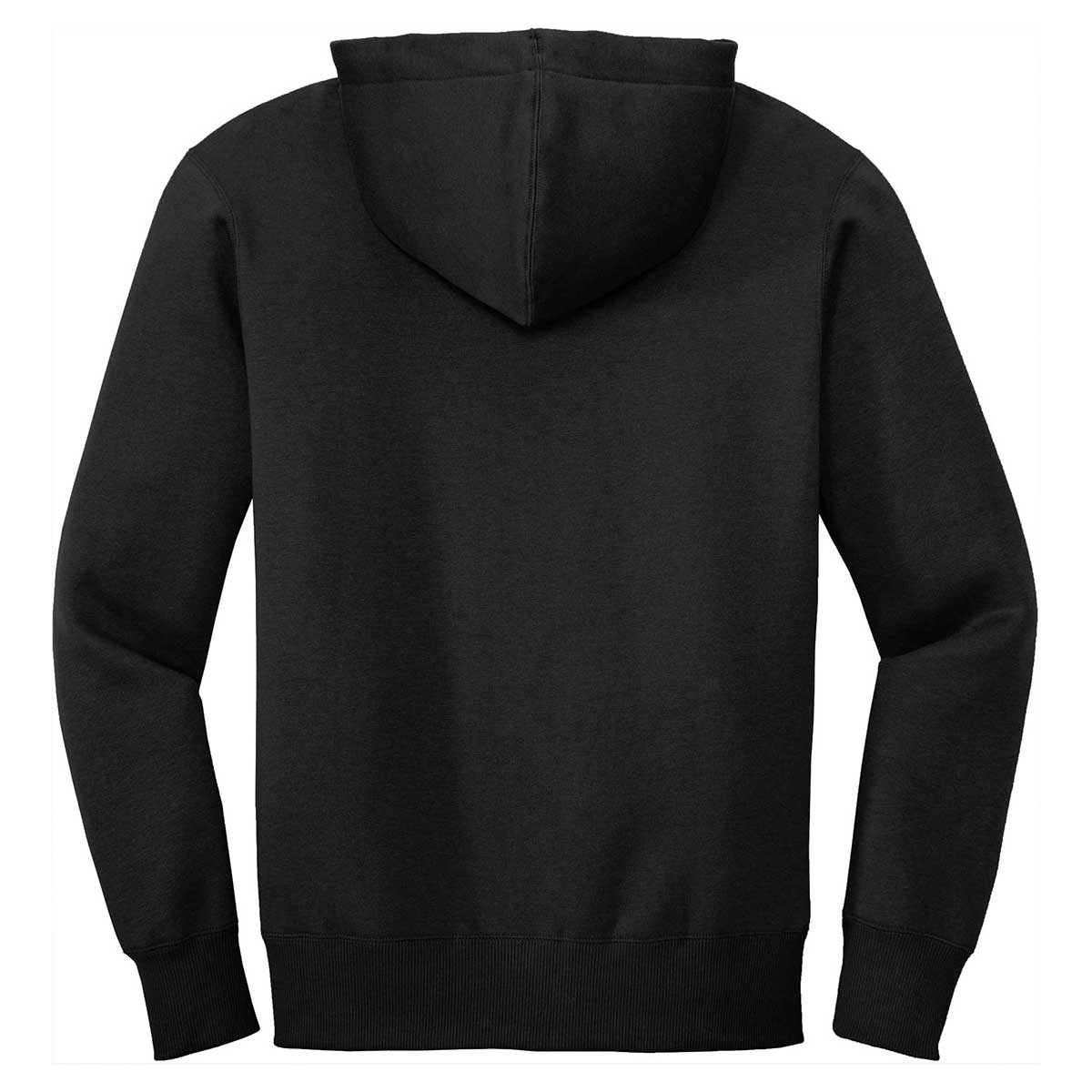 District Men's Jet Black Ideal Weight Fleece Full-Zip Hoodie - A Must-Have!