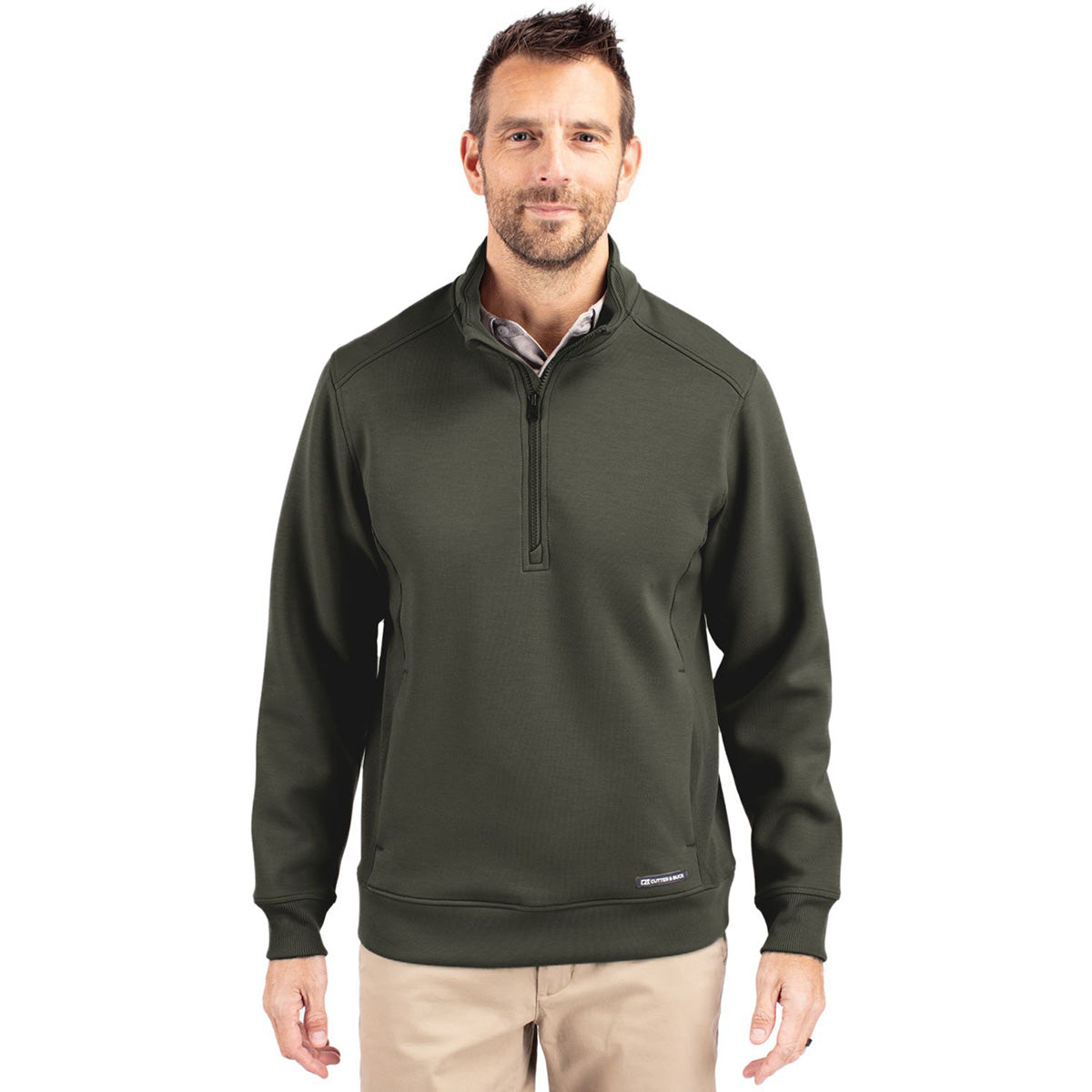 Cutter & Buck Men's Poplar Roam Eco: The Ultimate Recycled Quarter - Zip Pullover