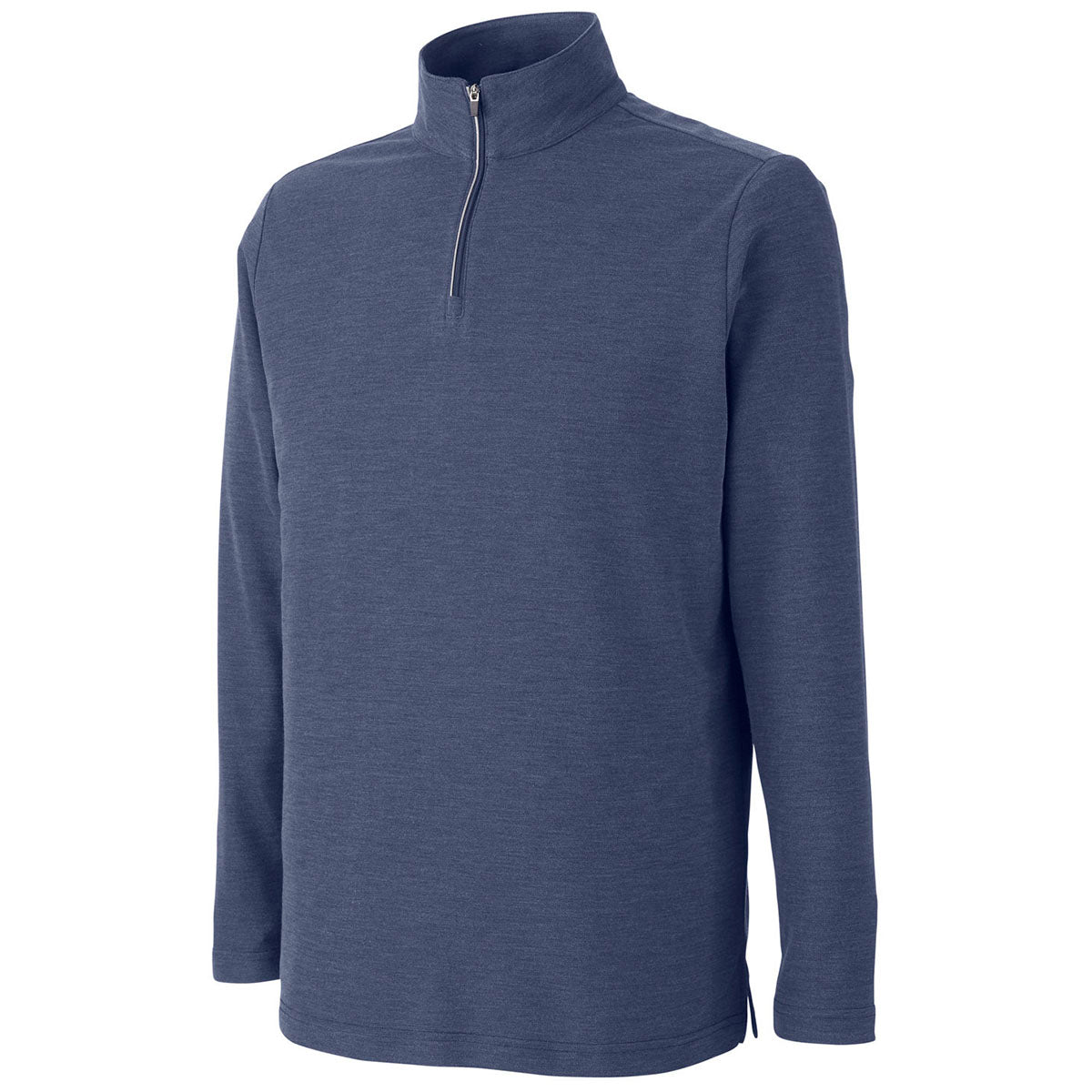 Core 365 Men's Classic Navy Heather Fusion ChromaSoft Pique Quarter-Zip: The Ultimate Work and Play Top