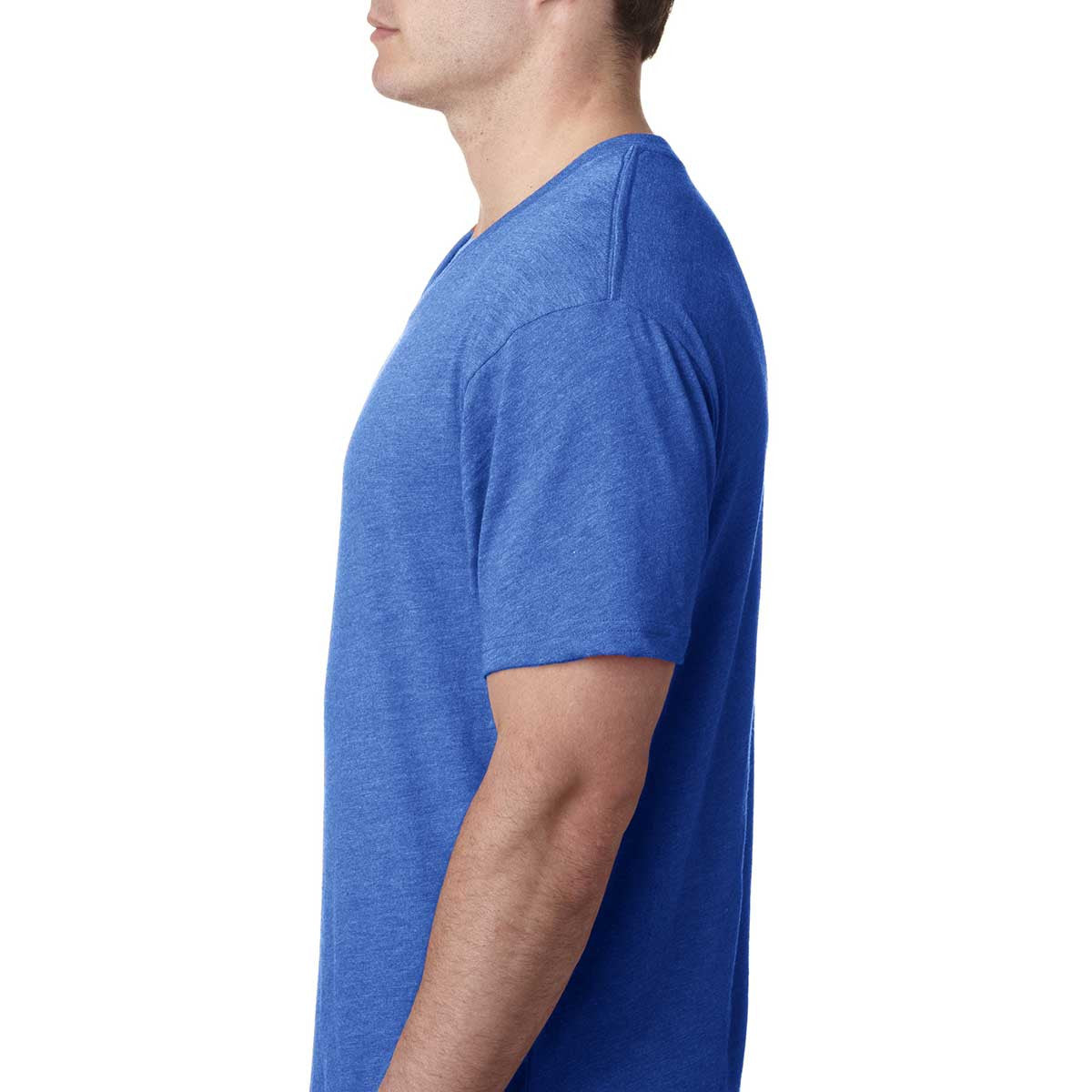 Next Level Men's Stylish Vintage Royal Triblend V-Neck Tee