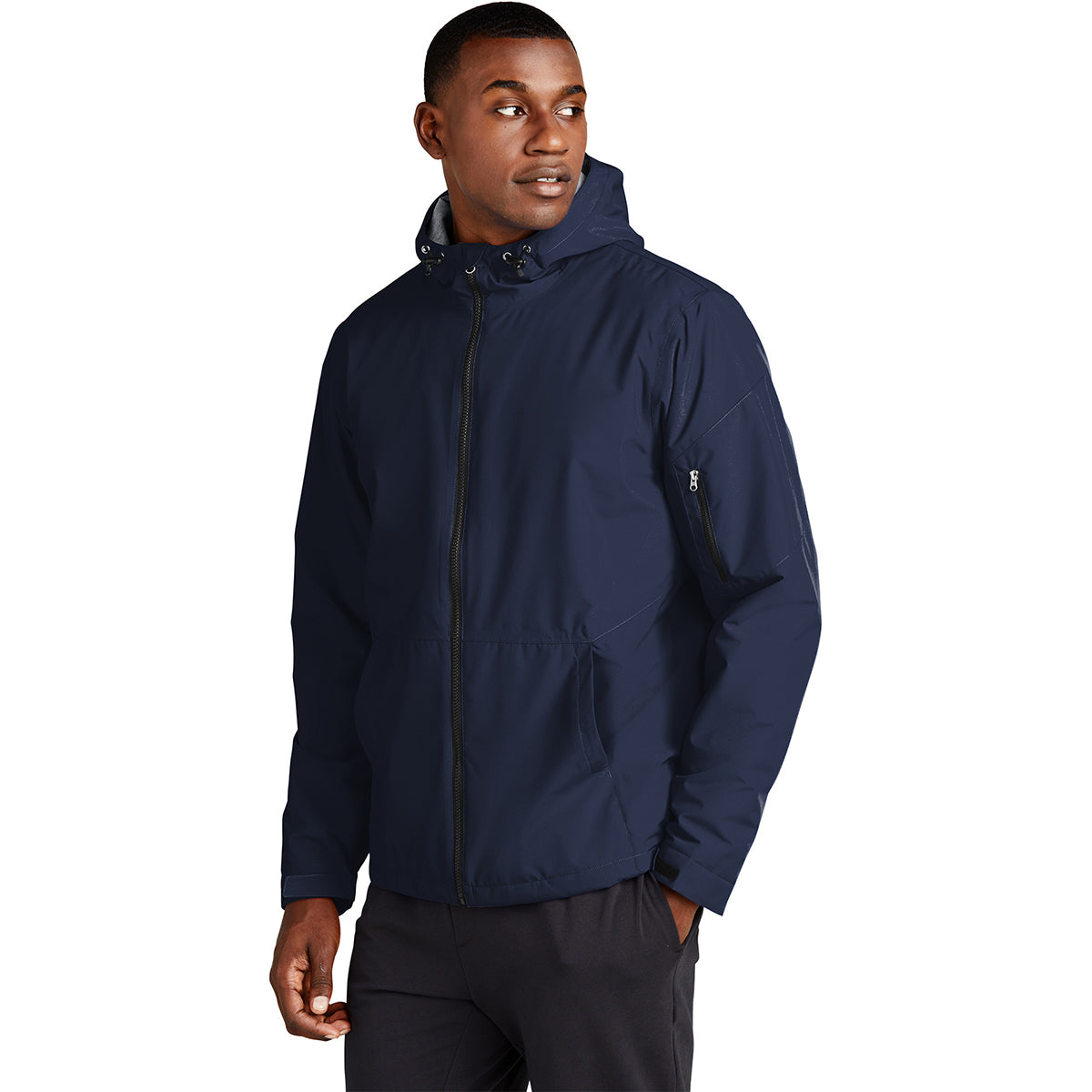 Sport-Tek Men's True Navy Waterproof Insulated Jacket: Your Winter Essential