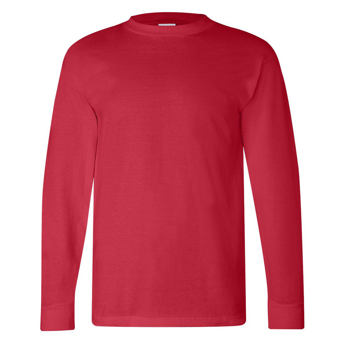 Bayside Men's Stunning Red USA-Made Long Sleeve T-Shirt