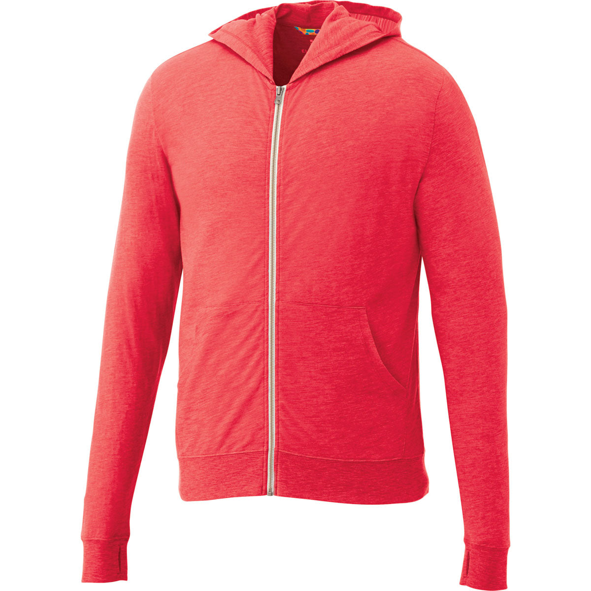 Elevate Men's Team Red Heather Garner Knit Full Zip Hoody - Stand Out in Style!