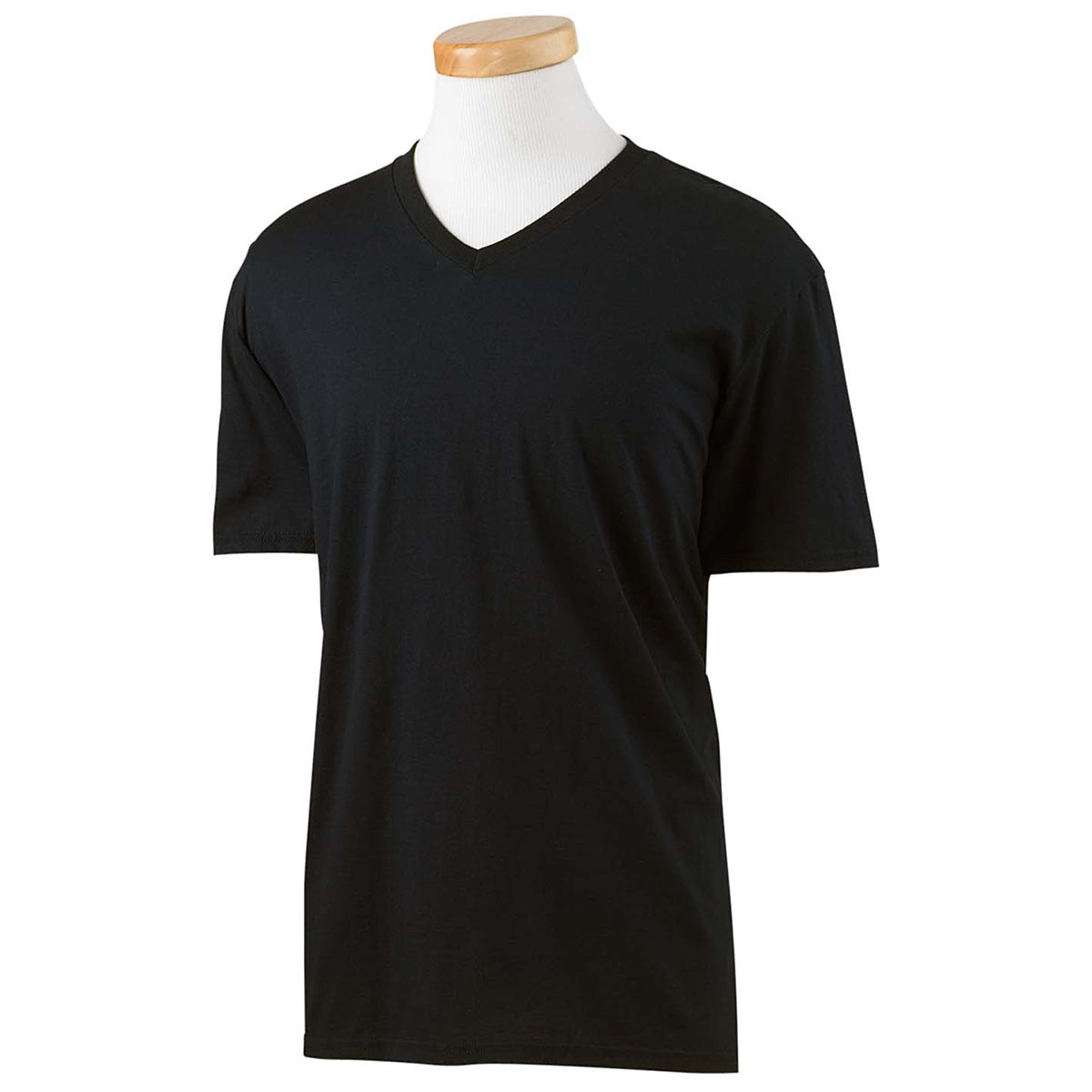 Gildan Men's Stunning Black Softstyle 4.5 oz. V-Neck T-Shirt