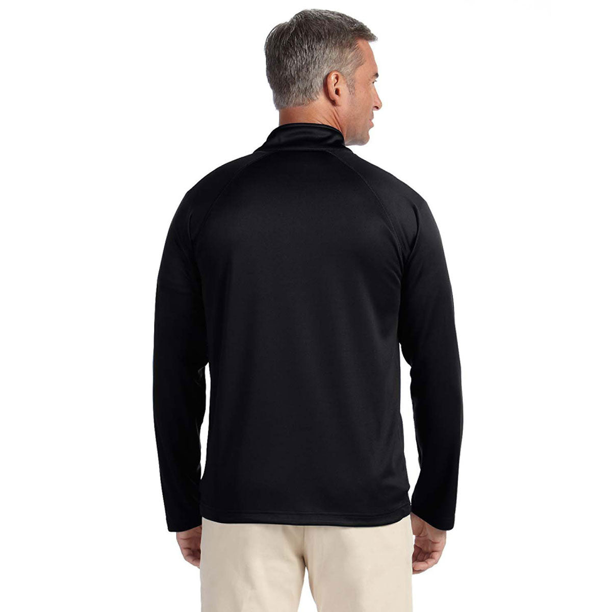 Devon & Jones Men's Black Stretch Tech-Shell Compass Quarter-Zip: The Ultimate Activewear