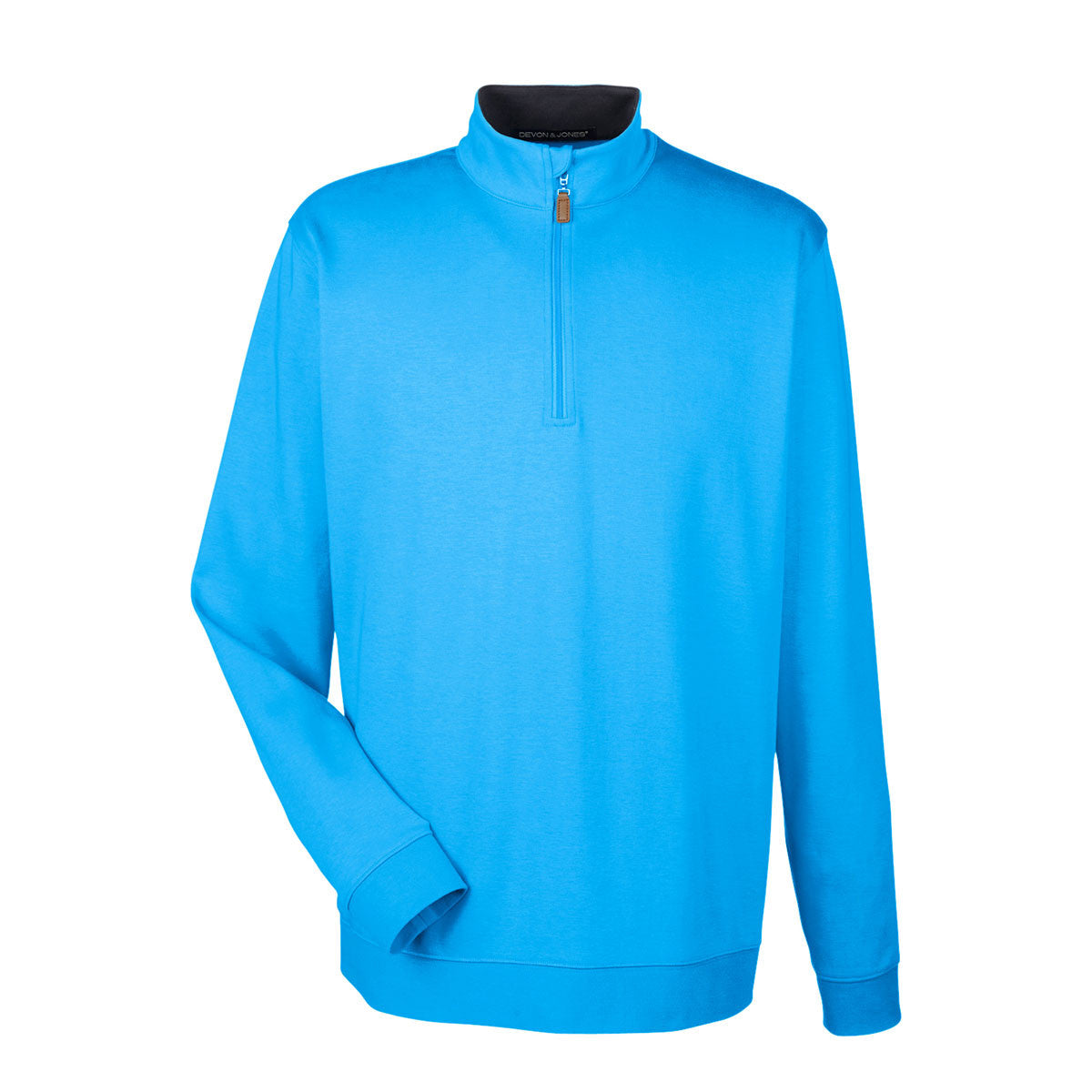 Devon & Jones Men's Stunning Ocean Blue/Navy Drytec 20 Performance Quarter-zip - A Must-Have!