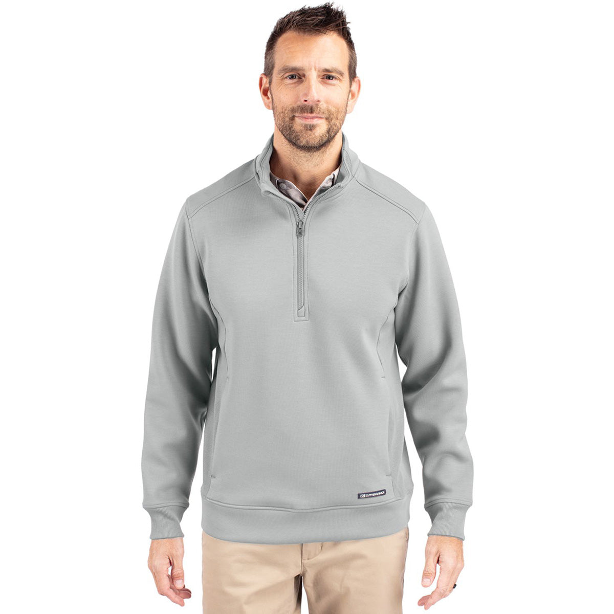 Cutter & Buck Men's Eco-Friendly Solitare Roam Recycled Quarter Zip Pullover