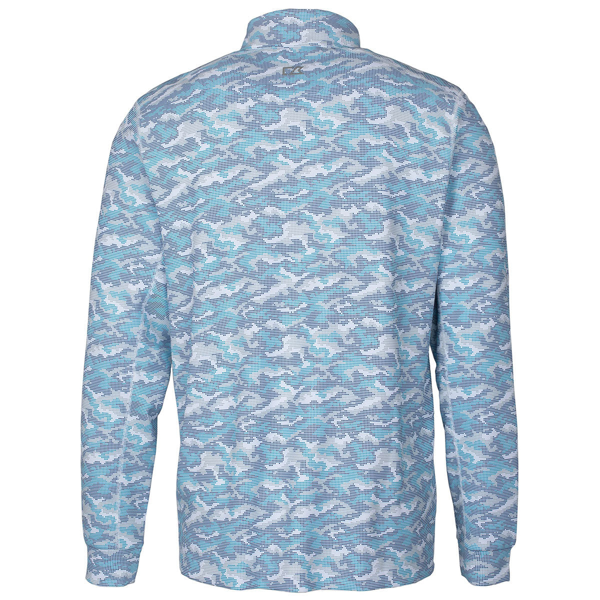 Cutter & Buck Men's Stylish Indigo Traverse Camo Print Half Zip Shirt