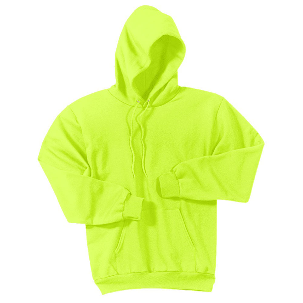 Port & Company Men's Stunning Safety Green Essential Fleece Pullover Hooded Sweatshirt