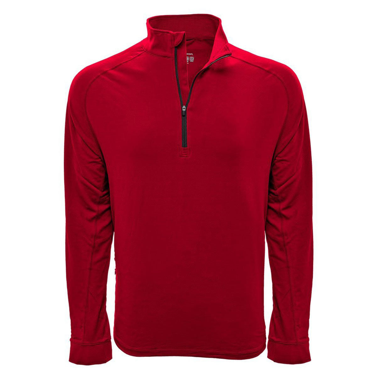 Levelwear Men's Stunning Flame Red Peak Quarter Zip