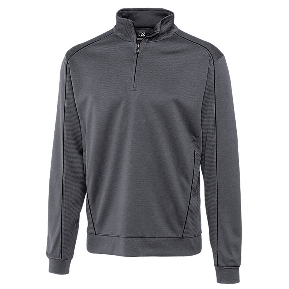 Cutter & Buck Men's Elemental Grey/Black DryTec Edge Quarter-Zip: A Must-Have for Active Men
