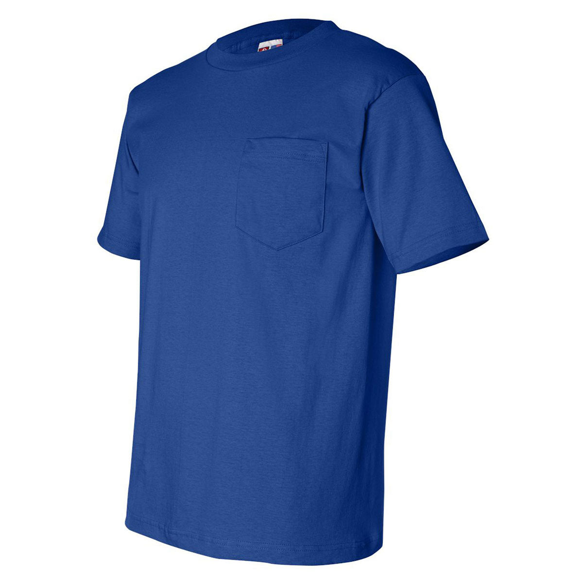 Bayside Men's Royal Blue USA-Made Short Sleeve Pocket T-Shirt: Ideal for Company Branding