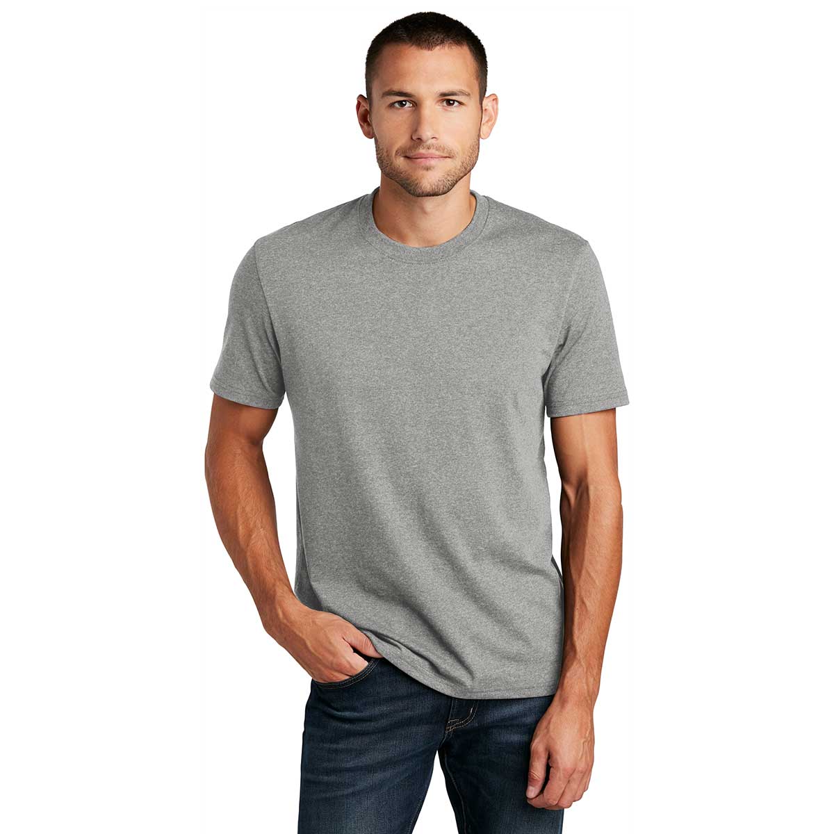 District Men's Eco-Friendly Light Heather Grey Re-Tee