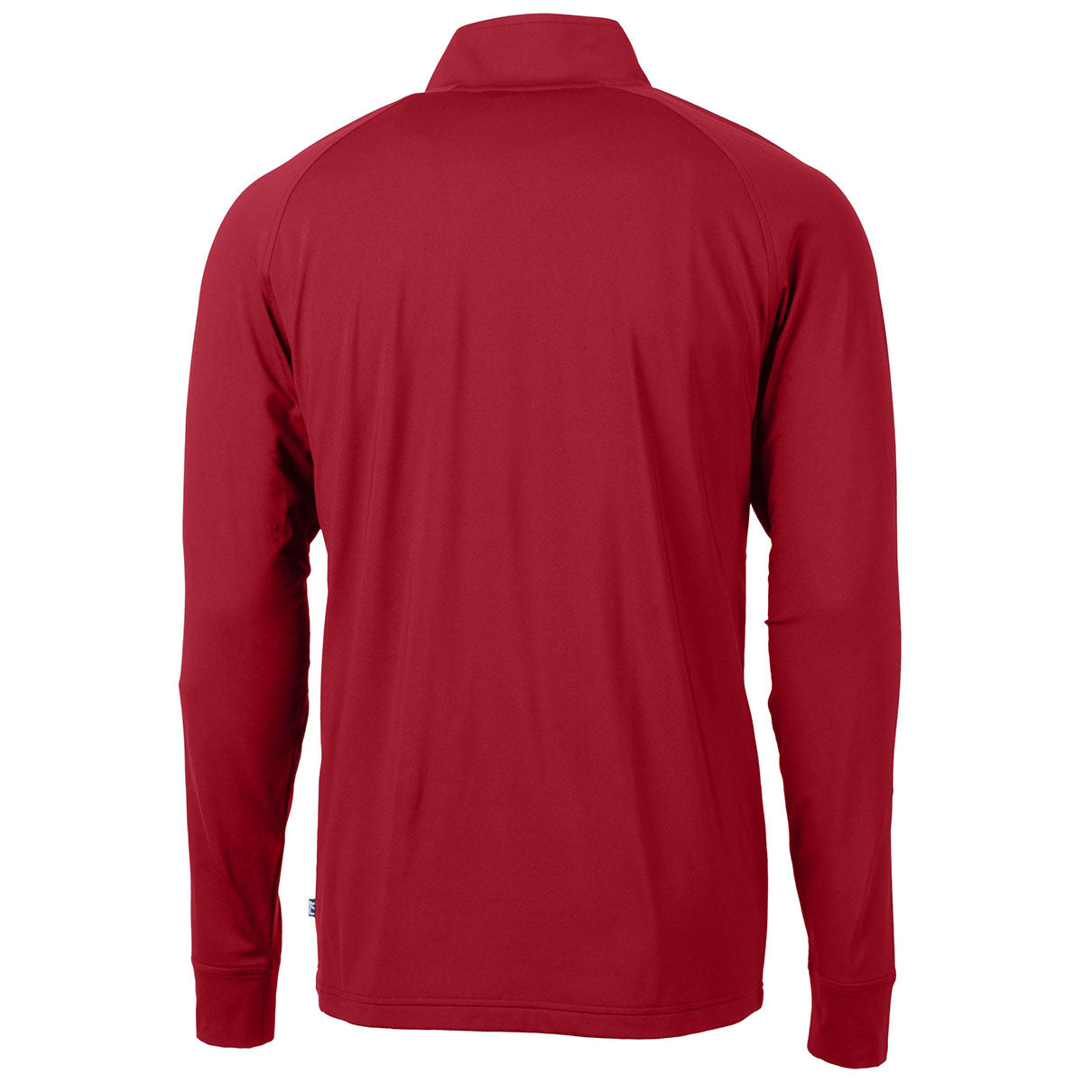 Cutter & Buck Men's Cardinal Red Adapt Eco Knit Stretch Recycled Quarter Zip Pullover - A Sustainable Style Essential