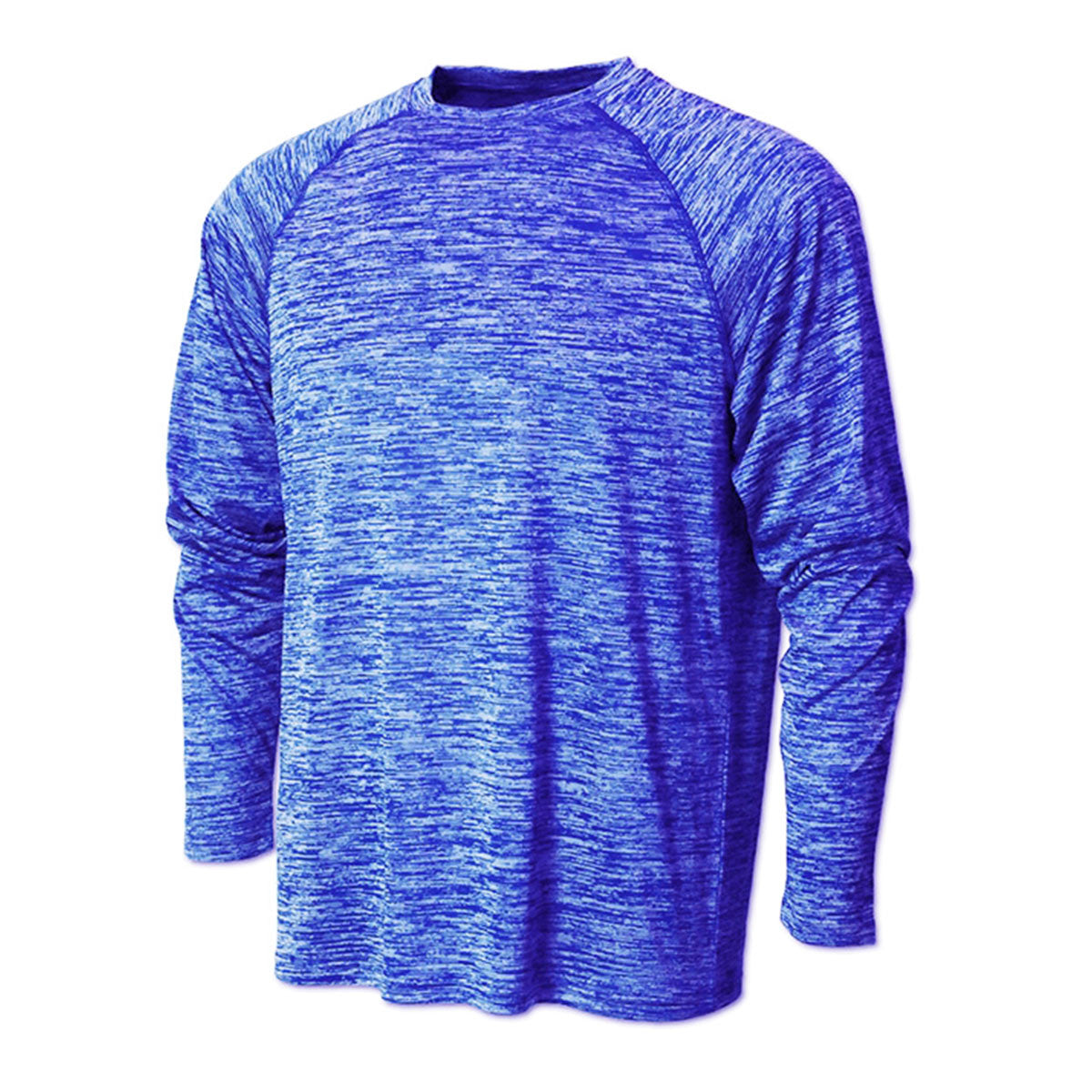 BAW Men's Royal Vintage Heather Dry-Tek Long Sleeve Shirt - Ideal for Team Spirit