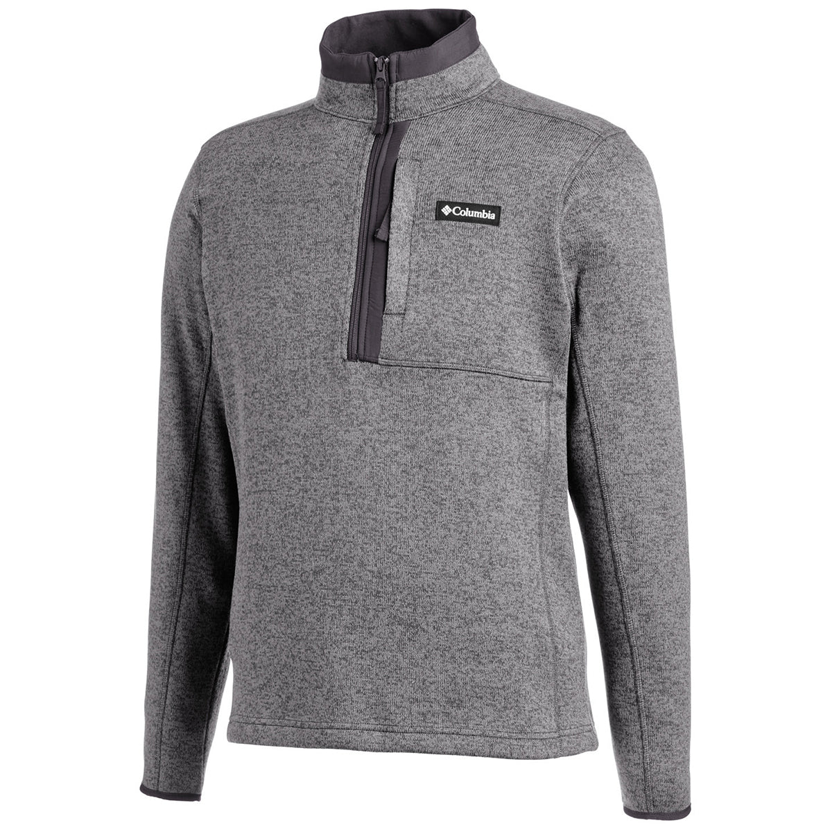 Columbia Men's City Grey Heather Sweater Weather 1/2 Zip - Customizable Style