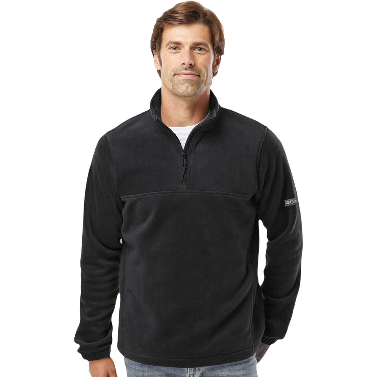 Columbia Men's Stylish Black Steens Mountain Half-Zip Pullover