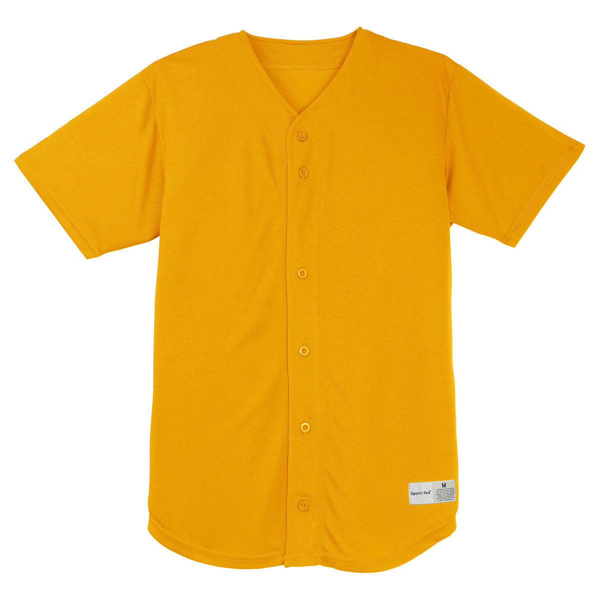 Sport-Tek Men's Stunning Gold PosiCharge Tough Mesh Full-Button Jersey