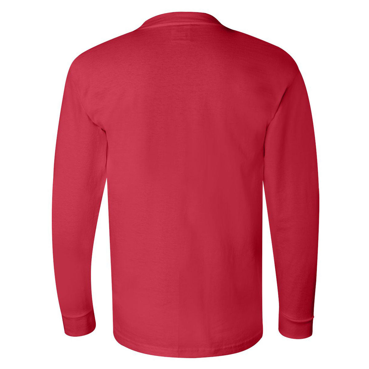Bayside Men's Stunning Red USA-Made Long Sleeve T-Shirt