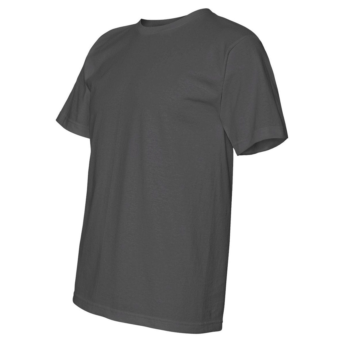 Bayside Men's Charcoal USA-Made 100% Cotton Short Sleeve T-Shirt - Ideal for Company Branding