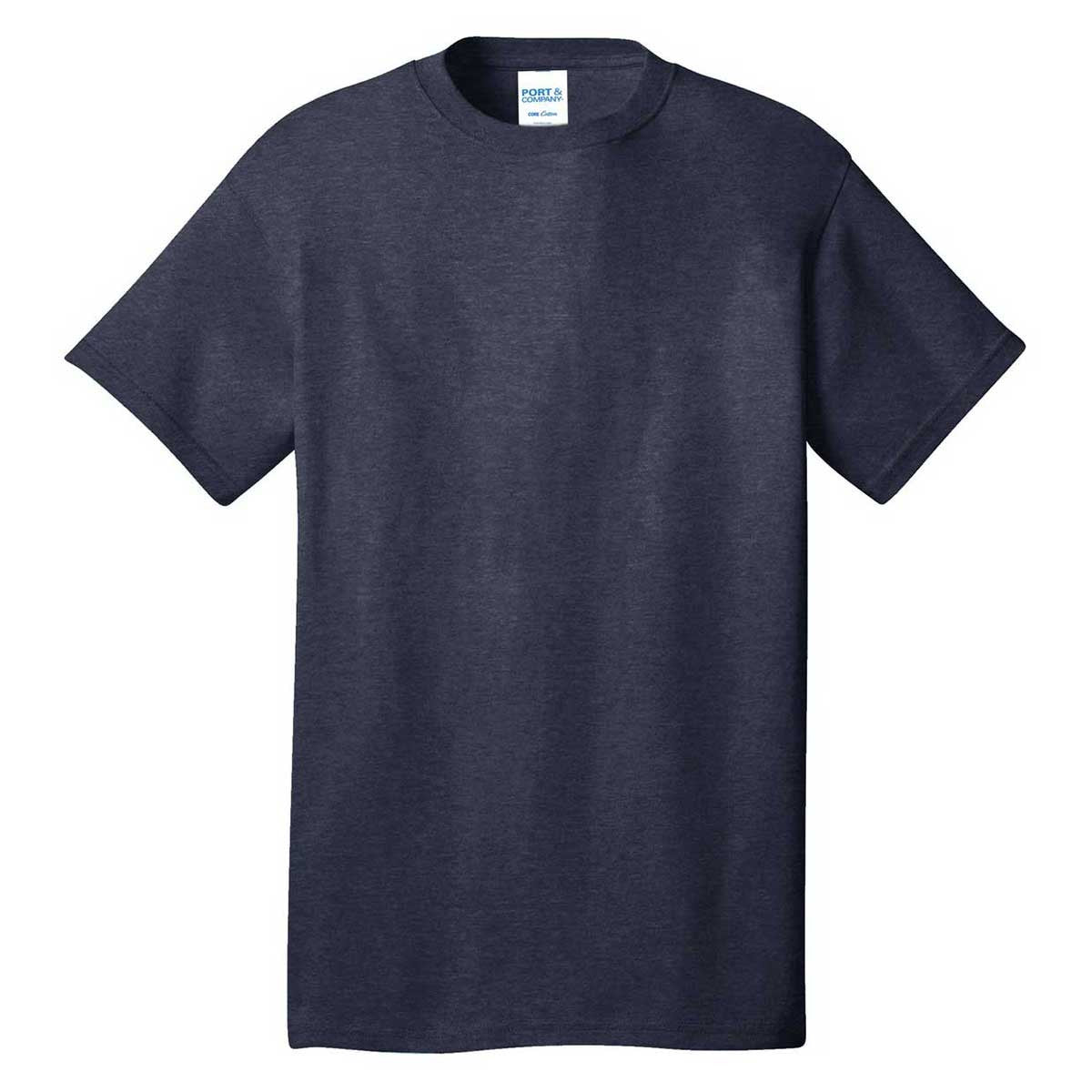 Port & Company Men's Stunning Heather Navy Core Cotton Tee