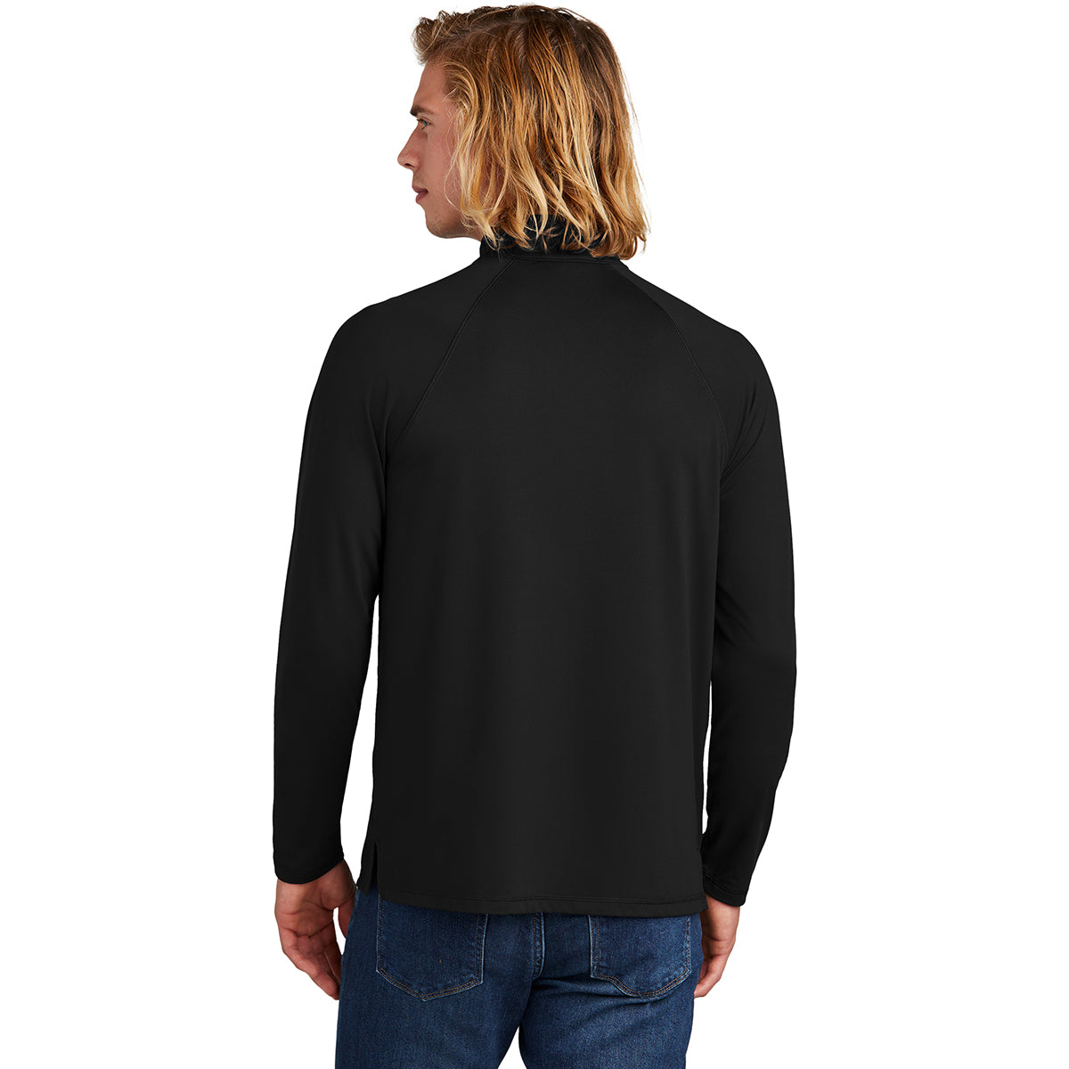 New Era Men's Stylish Black Power Half Zip - Ideal for Customization