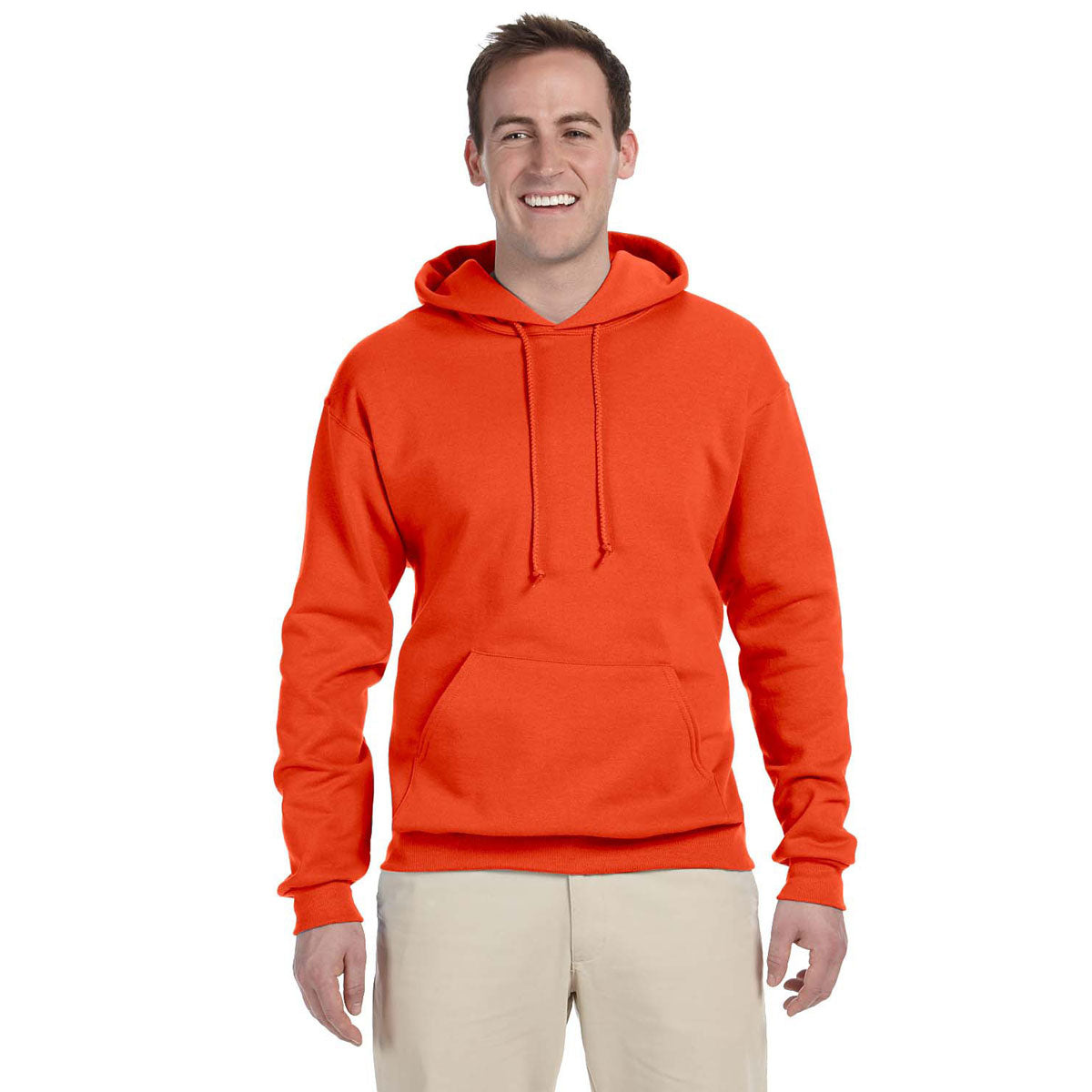Jerzees Men's Stylish Burnt Orange 8 Oz. Nublend Fleece Pullover Hoodie
