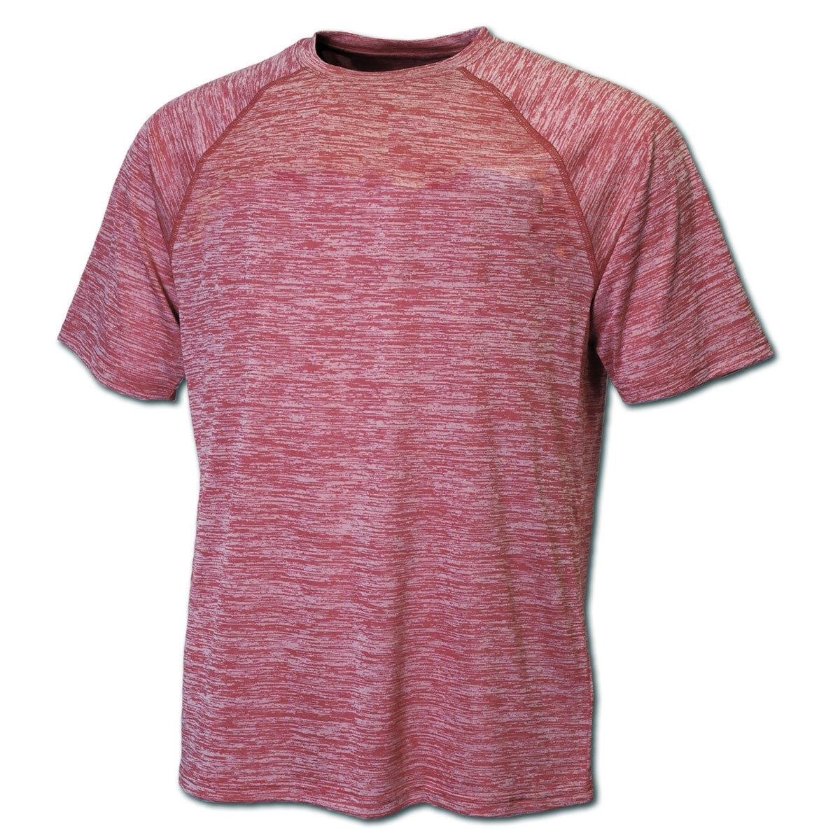 BAW Men's Stylish Maroon Vintage Heather Dry-Tek Short Sleeve Shirt