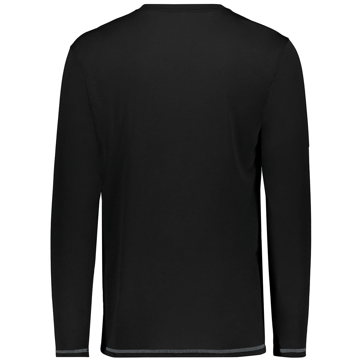 Augusta Sportswear Men's Black Super Soft Poly Long Sleeve Tee - Ideal for Athletes