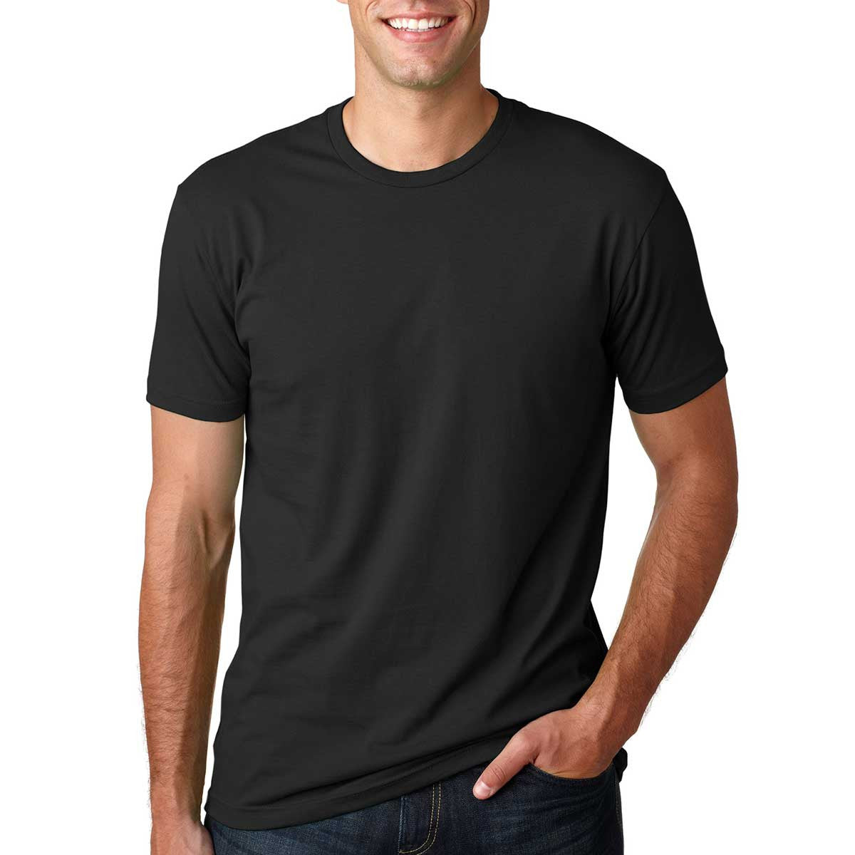 Next Level Men's Premium Black Cotton T-Shirt